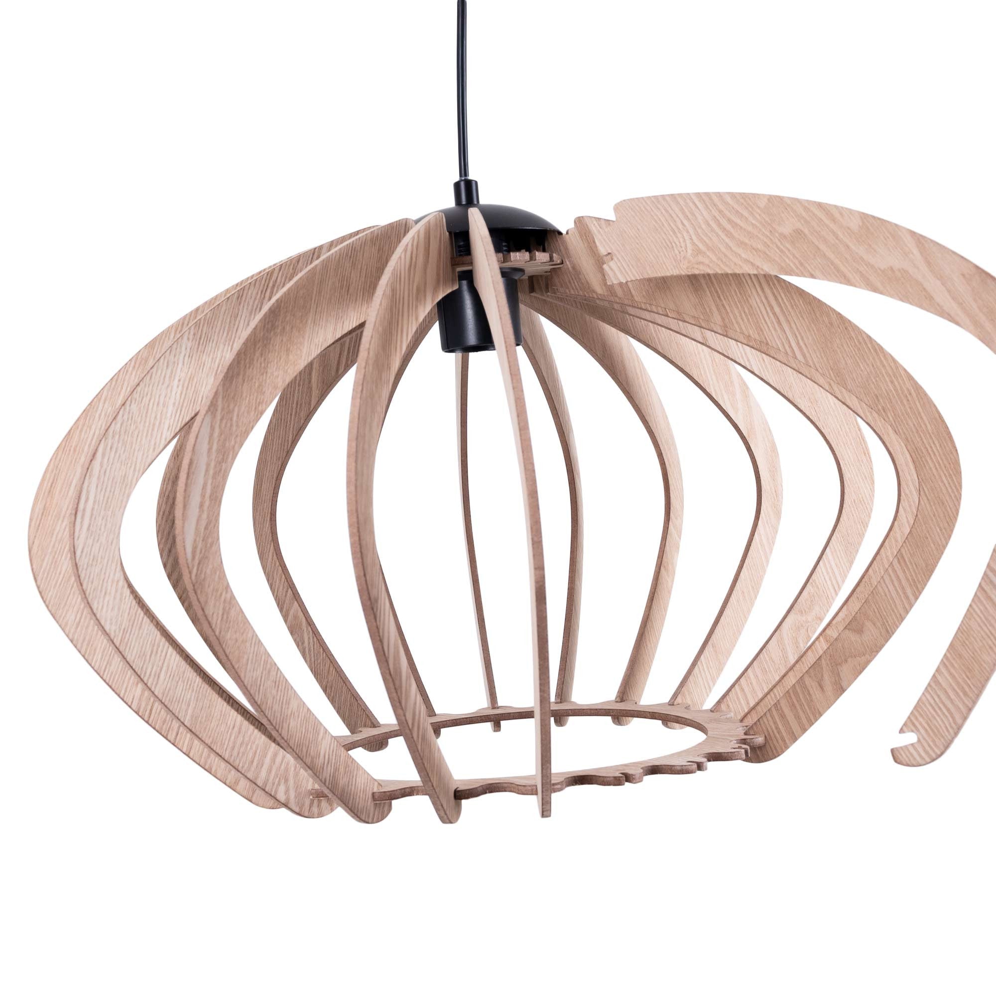 Lámpara colgante madera "Pili" - Ø 48cm - 1 x E27