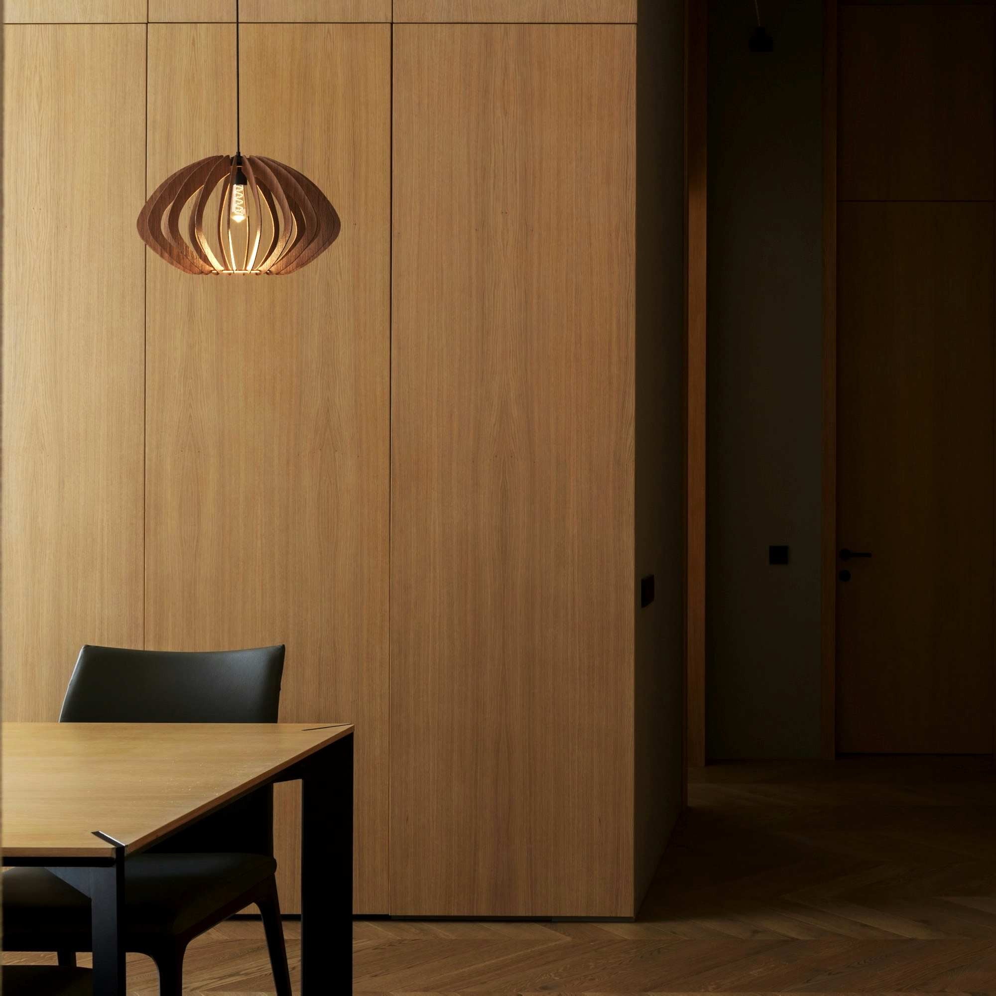 Lámpara colgante madera "Pili" - Ø 48cm - 1 x E27
