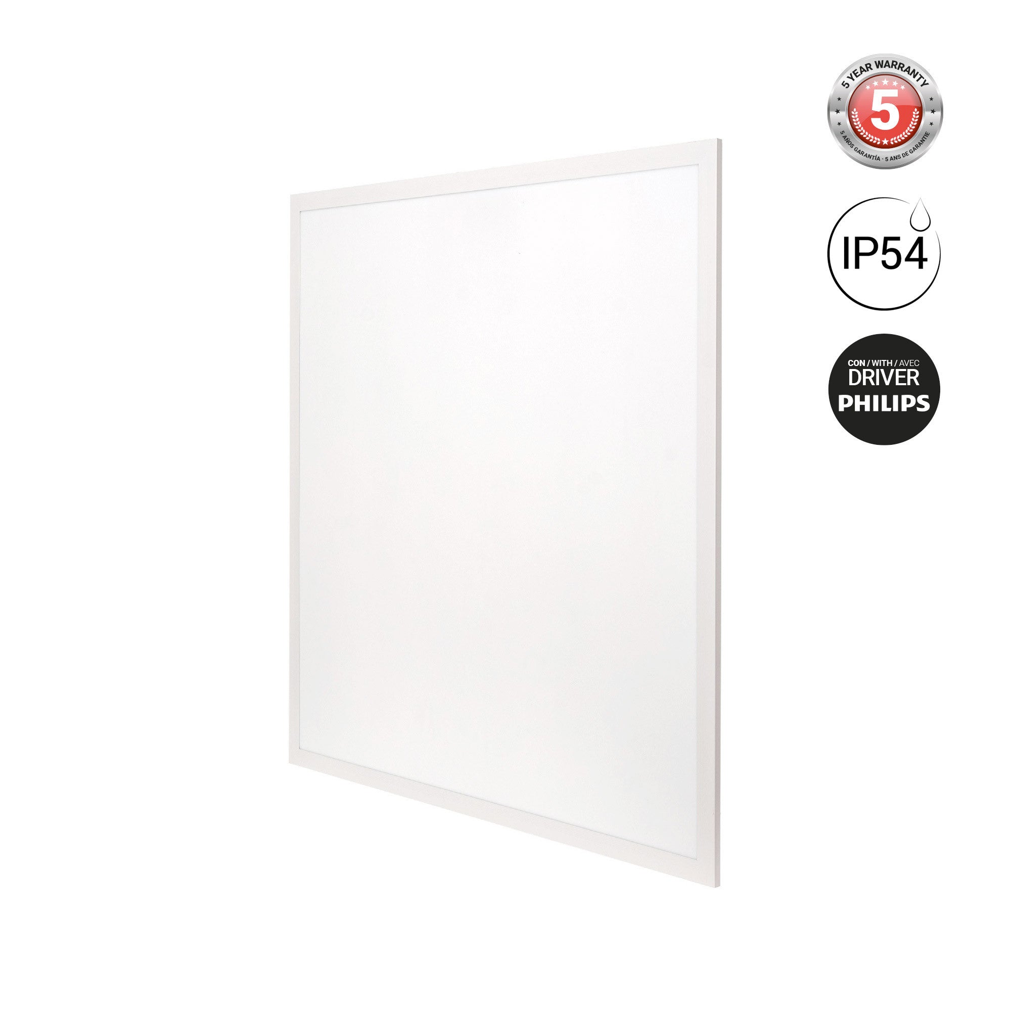 Panel LED empotrable Backlight 60x60cm - 36W - IP54 - Driver Philips - UGR22