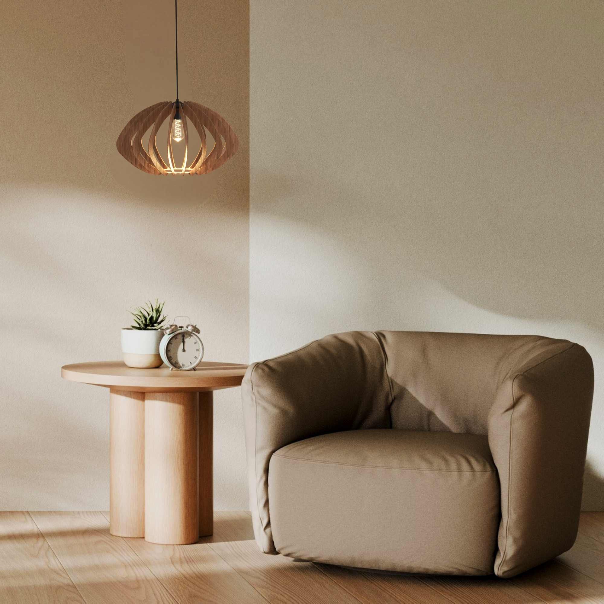 Lámpara colgante madera "Pili" - Ø 48cm - 1 x E27
