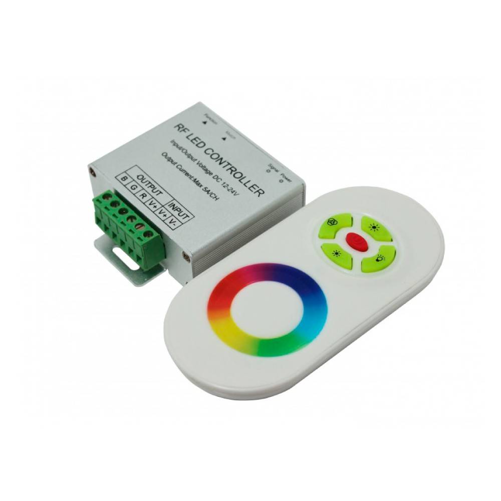 Controlador RGB 18A (6a/canal) 12/24V DC mando círculo RGB
