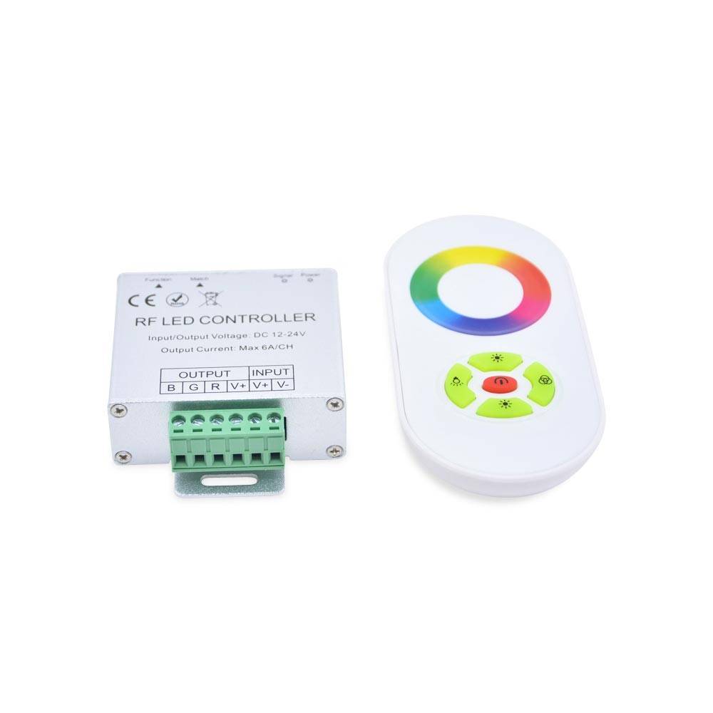 Controlador RGB 18A (6a/canal) 12/24V DC mando círculo RGB