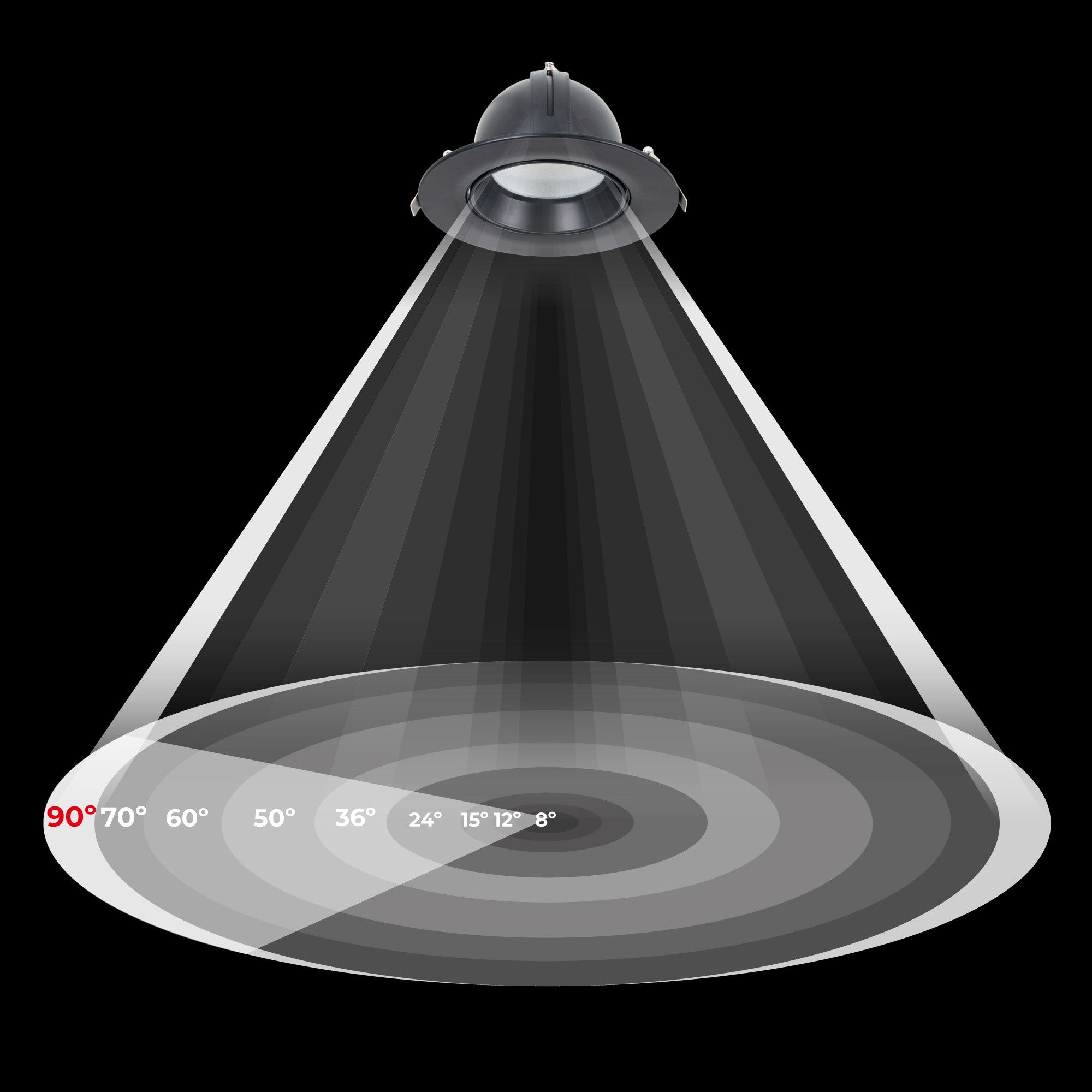 Downlight LED circular orientable CCT 38W - 120° Driver LIFUD