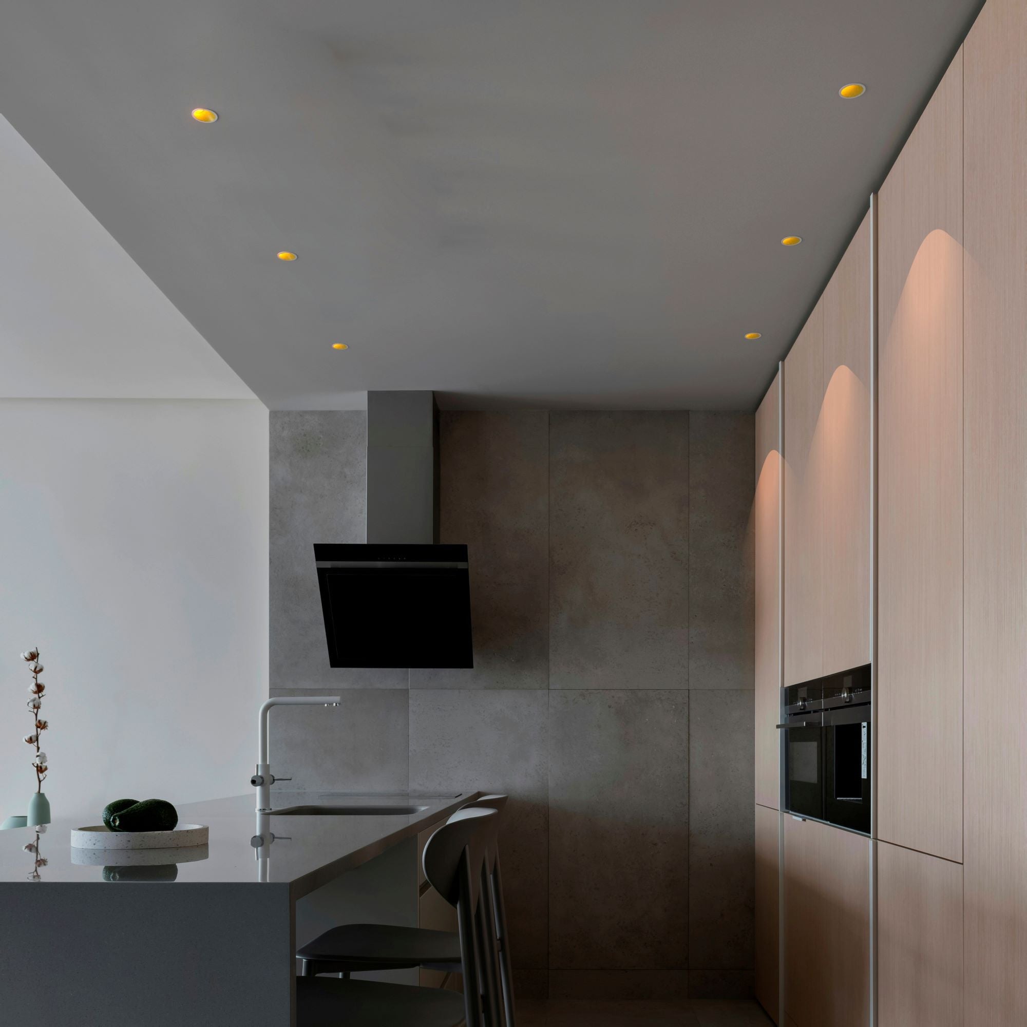 Aro downlight redondo asimétrico - Bajo UGR - Corte Ø85mm