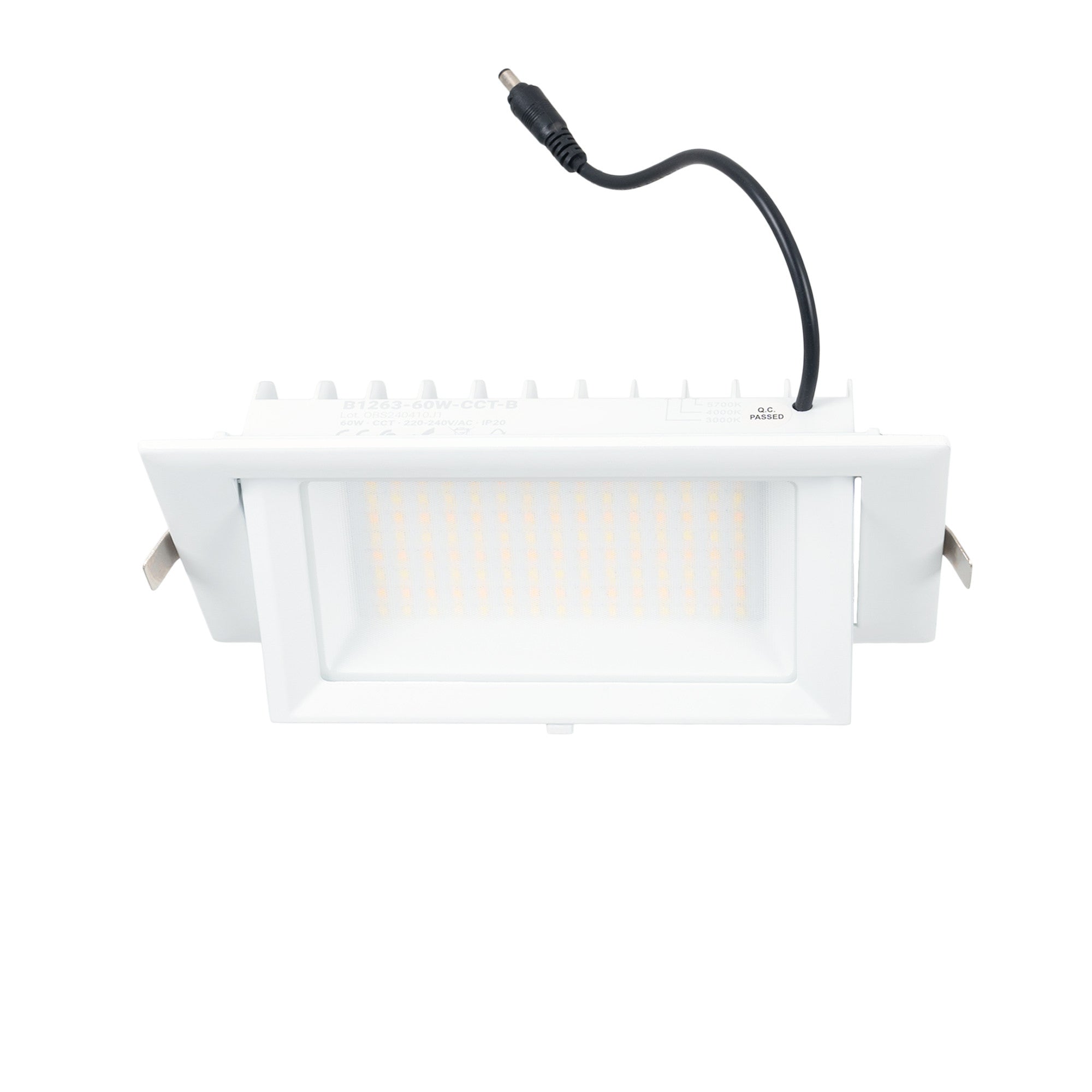 Downlight LED rectangular orientable CCT 60W  - 100° Driver LIFUD