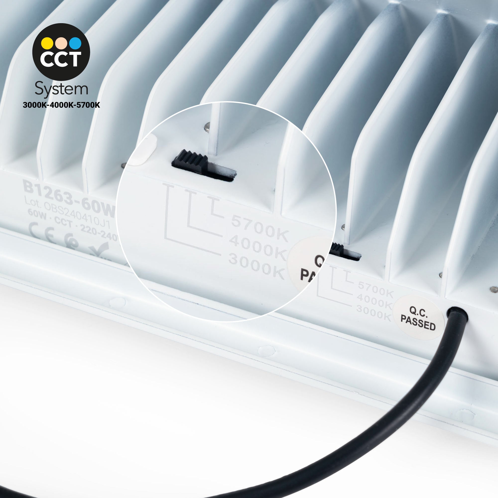 Downlight LED rectangular orientable CCT 60W  - 100° Driver LIFUD