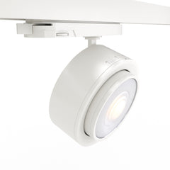 Proyector LED circular para carril trifásico 35W - ZOOM 15º- 45º - 4000K - CRI 90