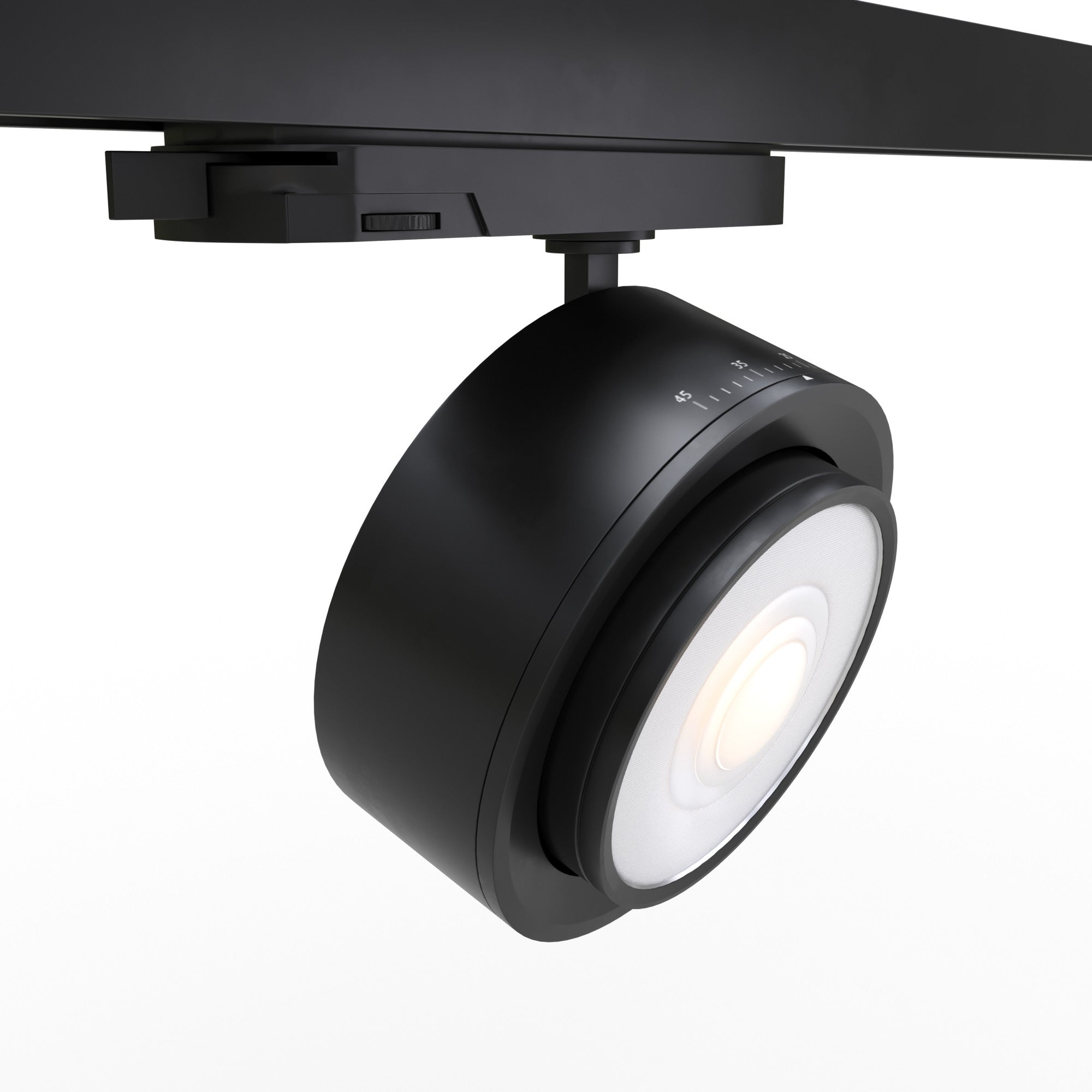 Proyector LED circular para carril trifásico 35W - ZOOM 15º- 45º - 4000K - CRI 90