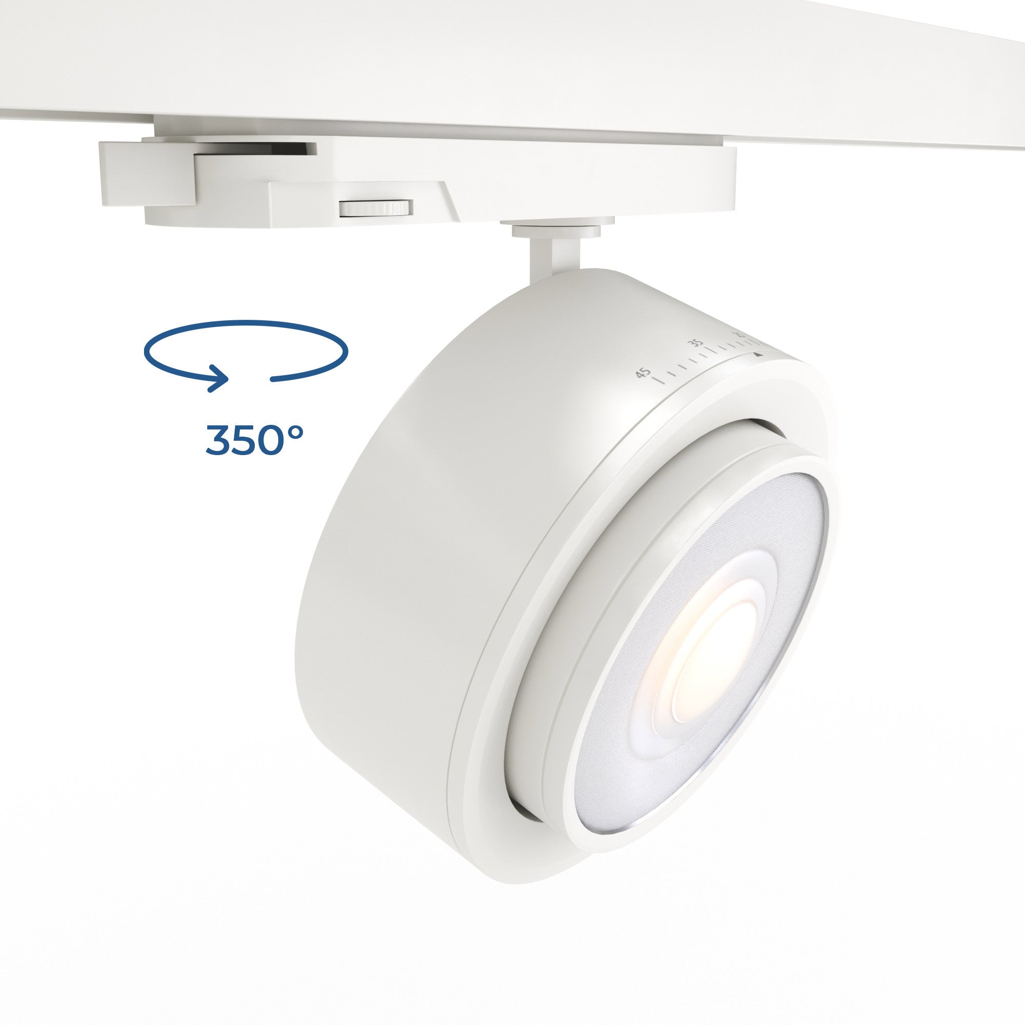 Proyector LED circular para carril trifásico 35W - ZOOM 15º- 45º - 4000K - CRI 90