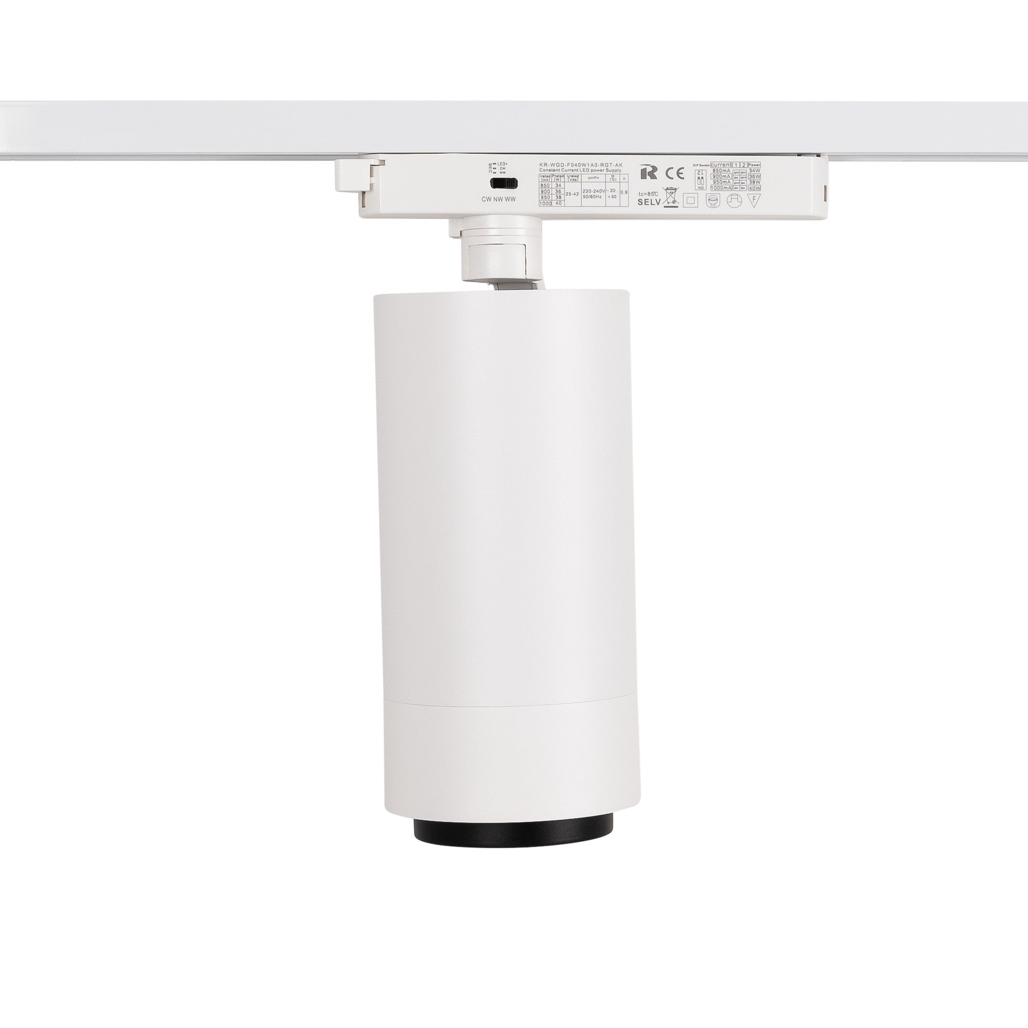 Proyector LED para carril Monofasico 35W CCT - ZOOM 20º- 60º - CRI 90