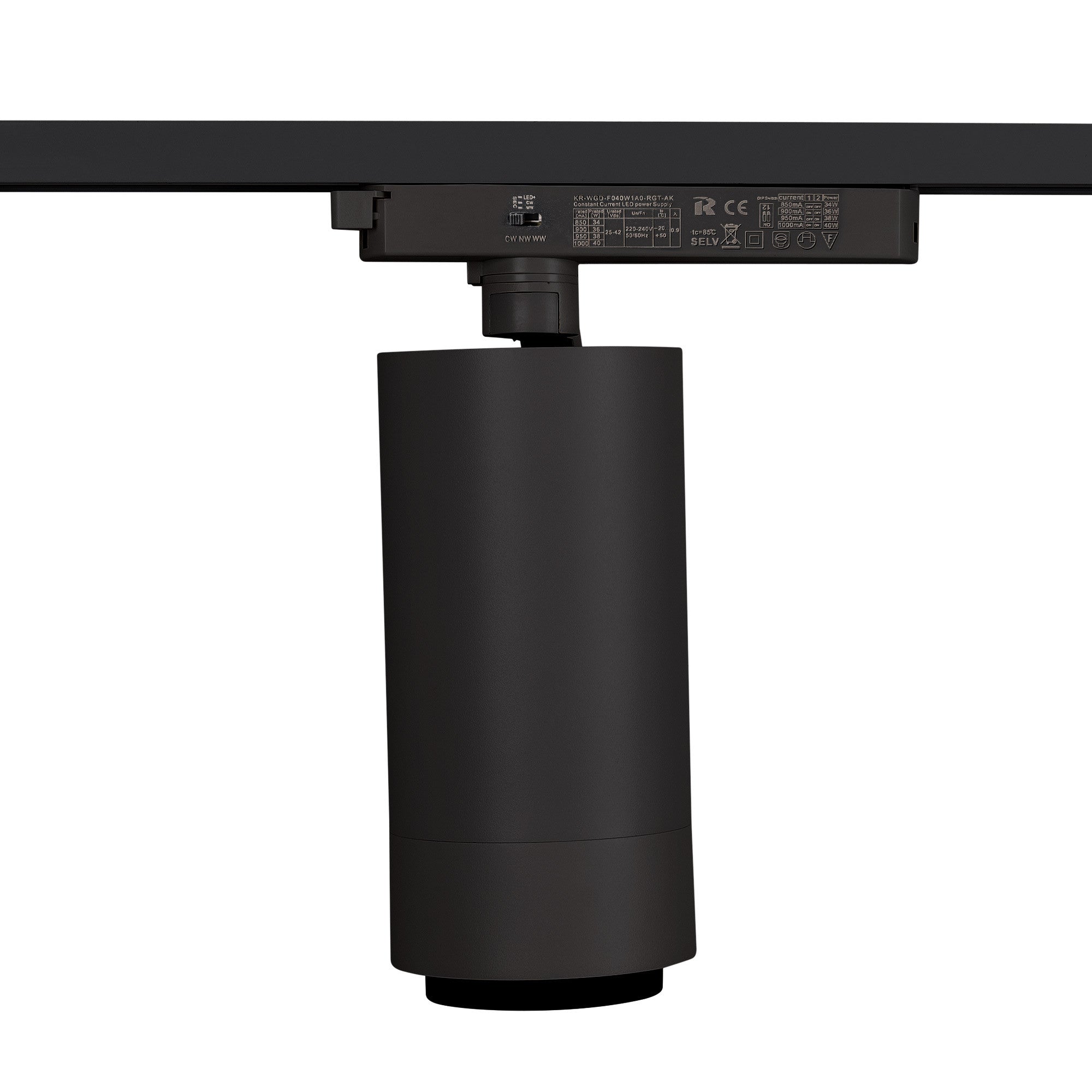 Proyector LED para carril Monofasico 35W CCT - ZOOM 20º- 60º - CRI 90