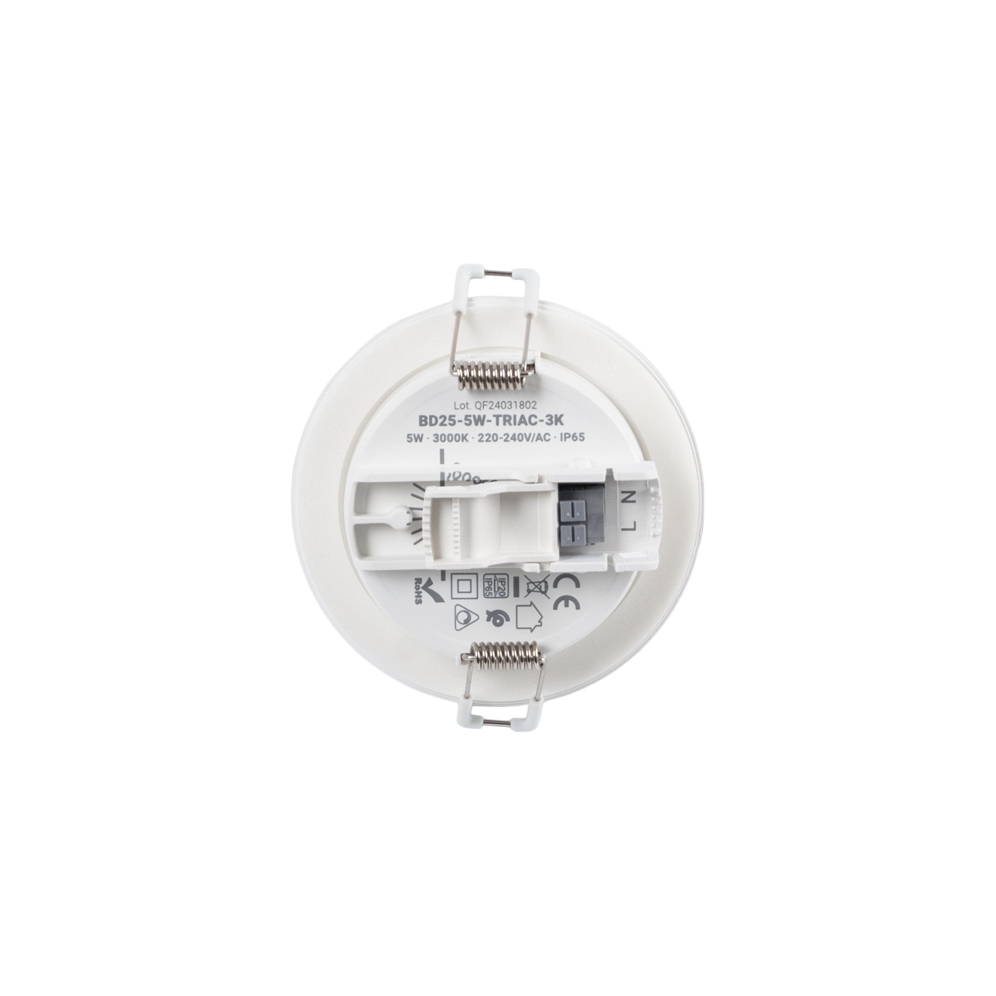 Downlight LED exterior 5W  - IP65 - TRIAC regulable - Aro intercambiable - Corte Ø68mm