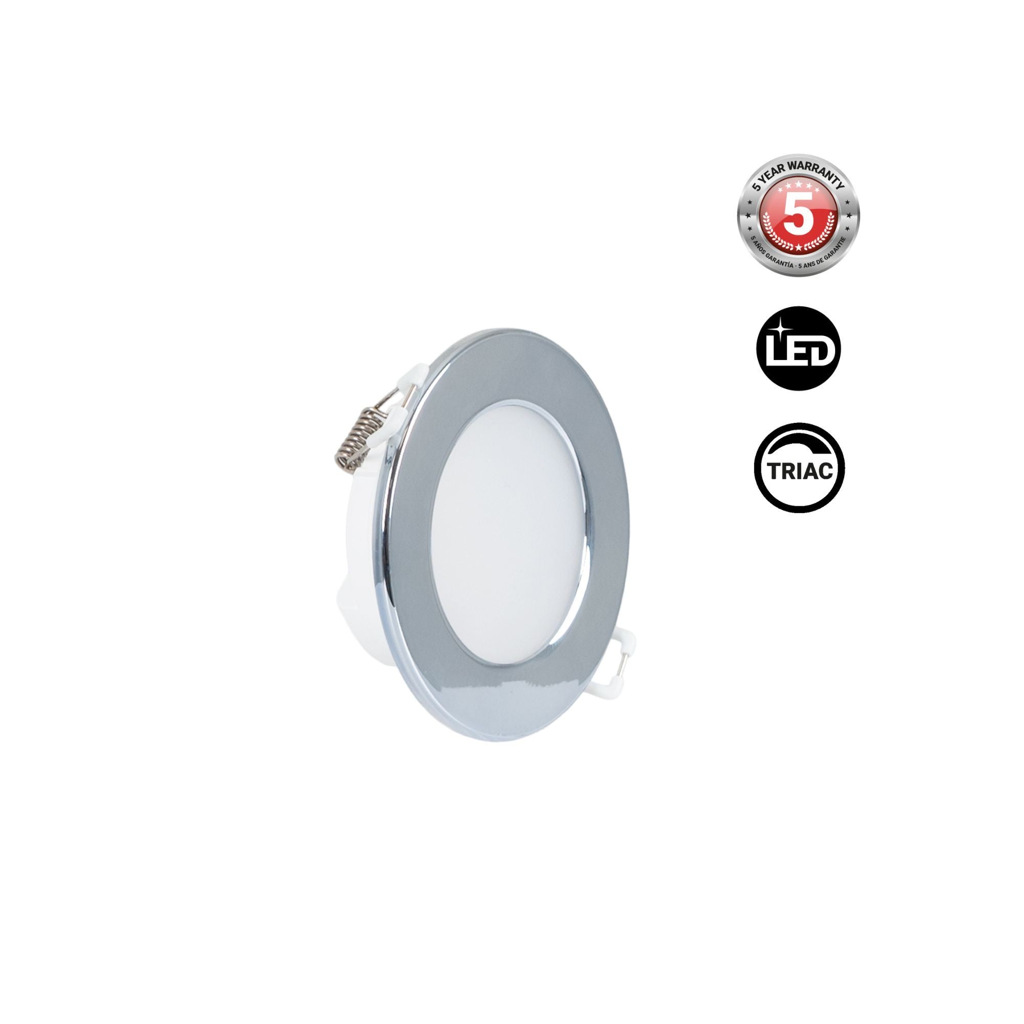 Kit Downlight LED exterior 5W - IP65 - Aro intercambiable - TRIAC regulable - Corte Ø68mm