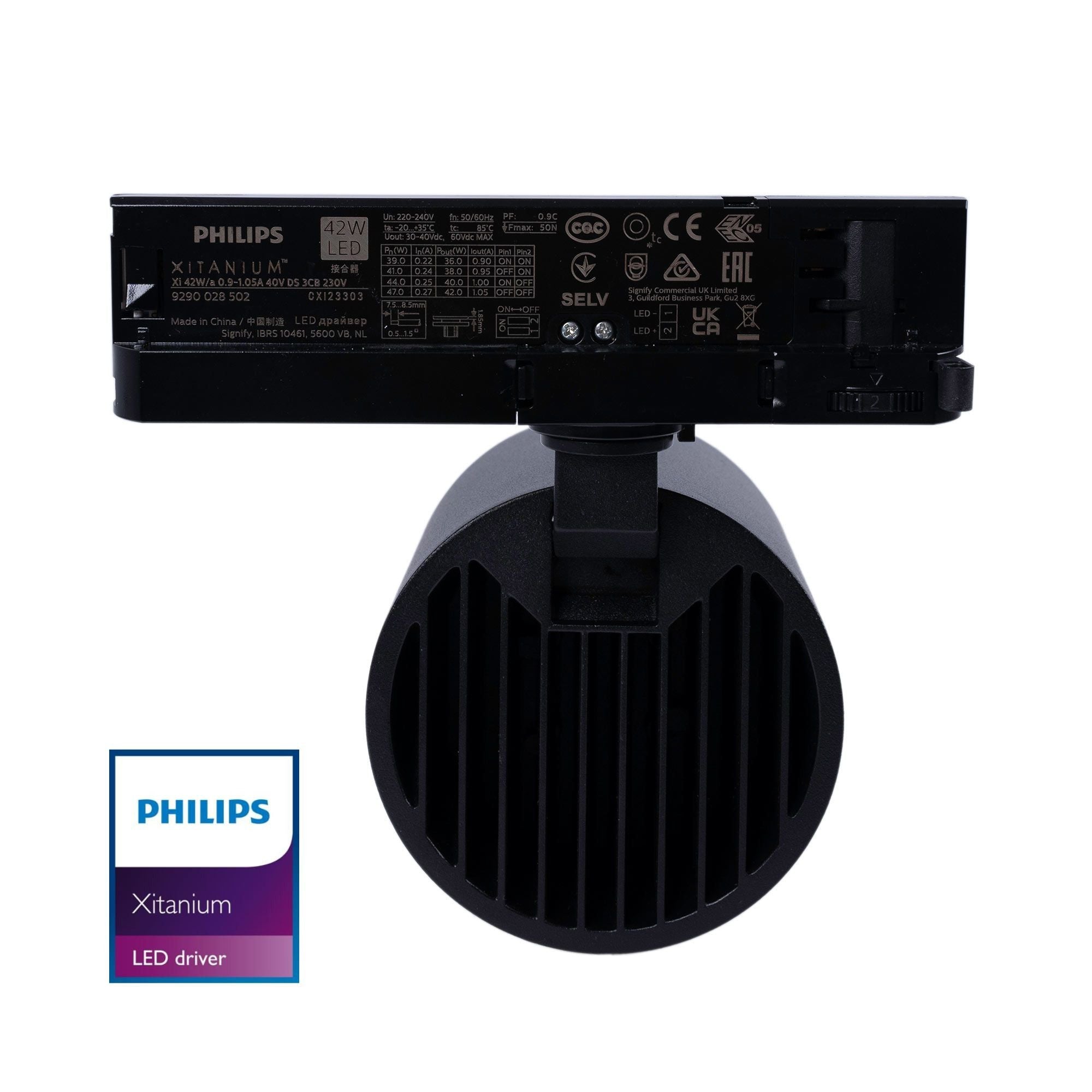 Proyector LED para carril trifásico 40W - Carnicerías - Driver Philips Xitanium