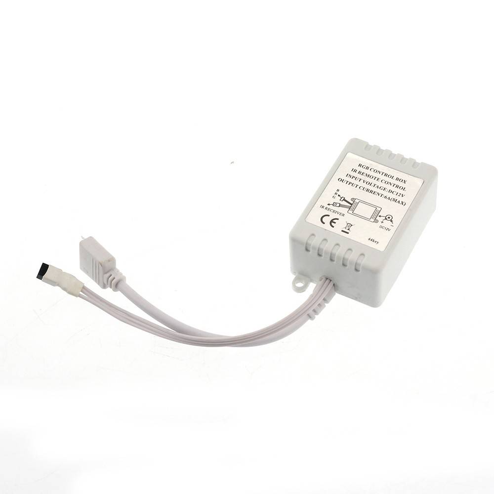 Controlador RGB 12V 6A (2a/ch) con mando IR 24 teclas