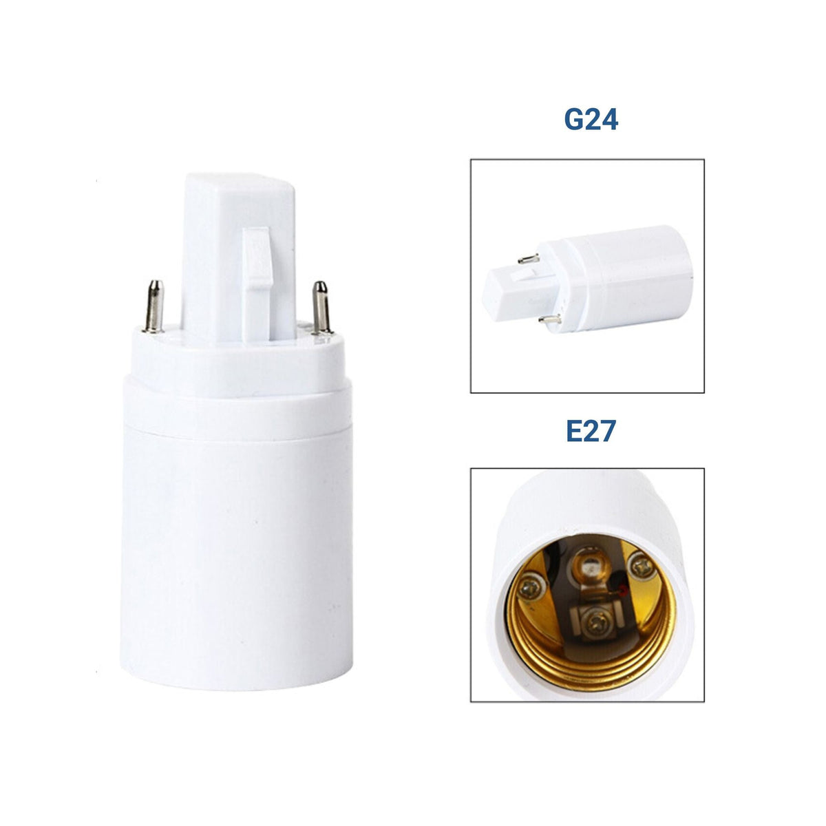 Adaptador para bombillas - De G24 a E27