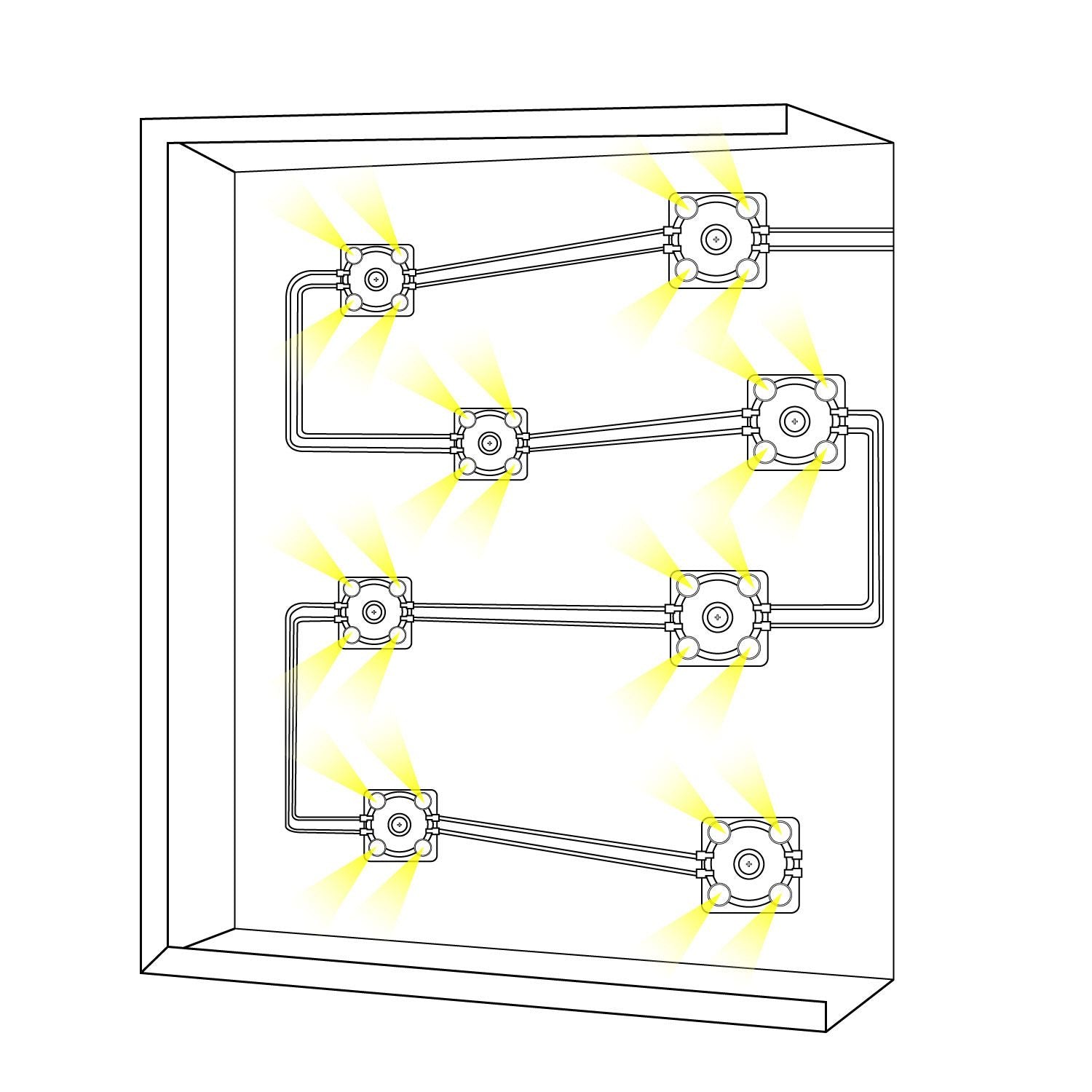 Módulo LED cuadrado para rótulos - 3.6W - 220V AC - IP65 - 165º