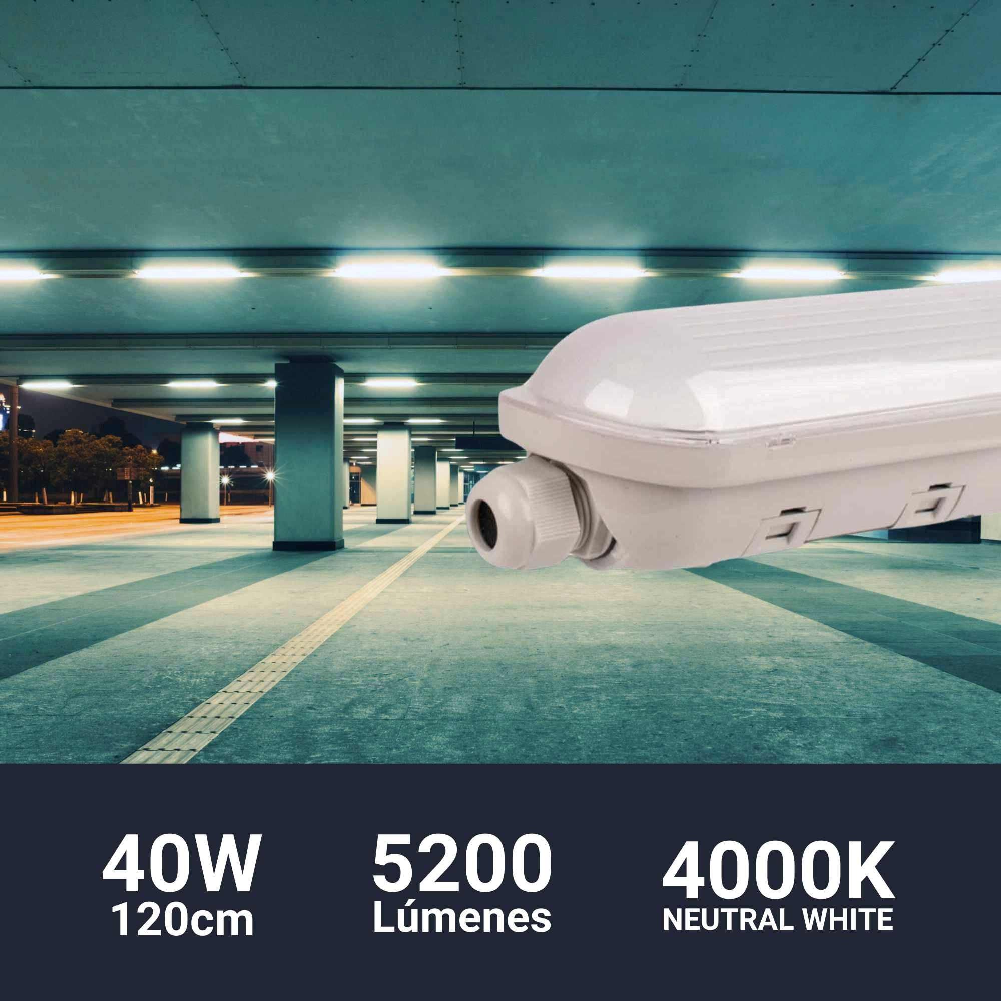 Pantalla estanca LED enlazable - 40W - 120cm - IP65