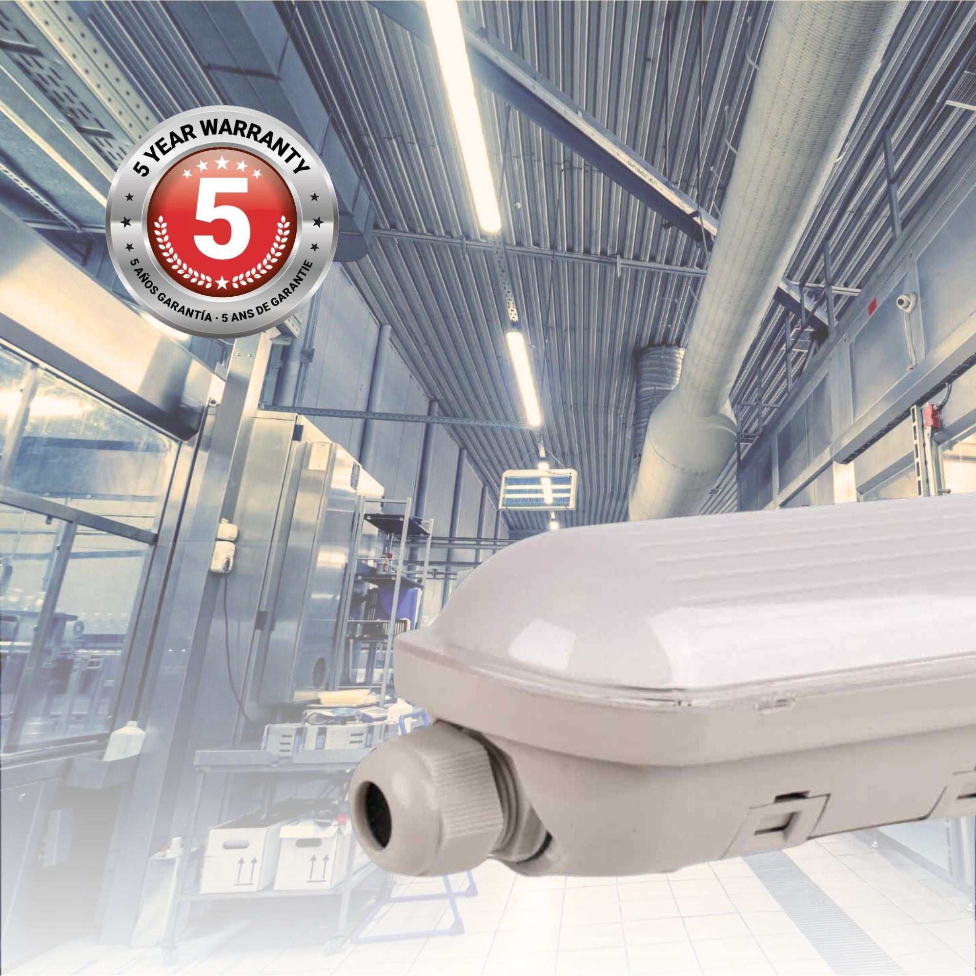 Pantalla estanca LED integrado enlazable 55W 150cm 7150Lm IP65