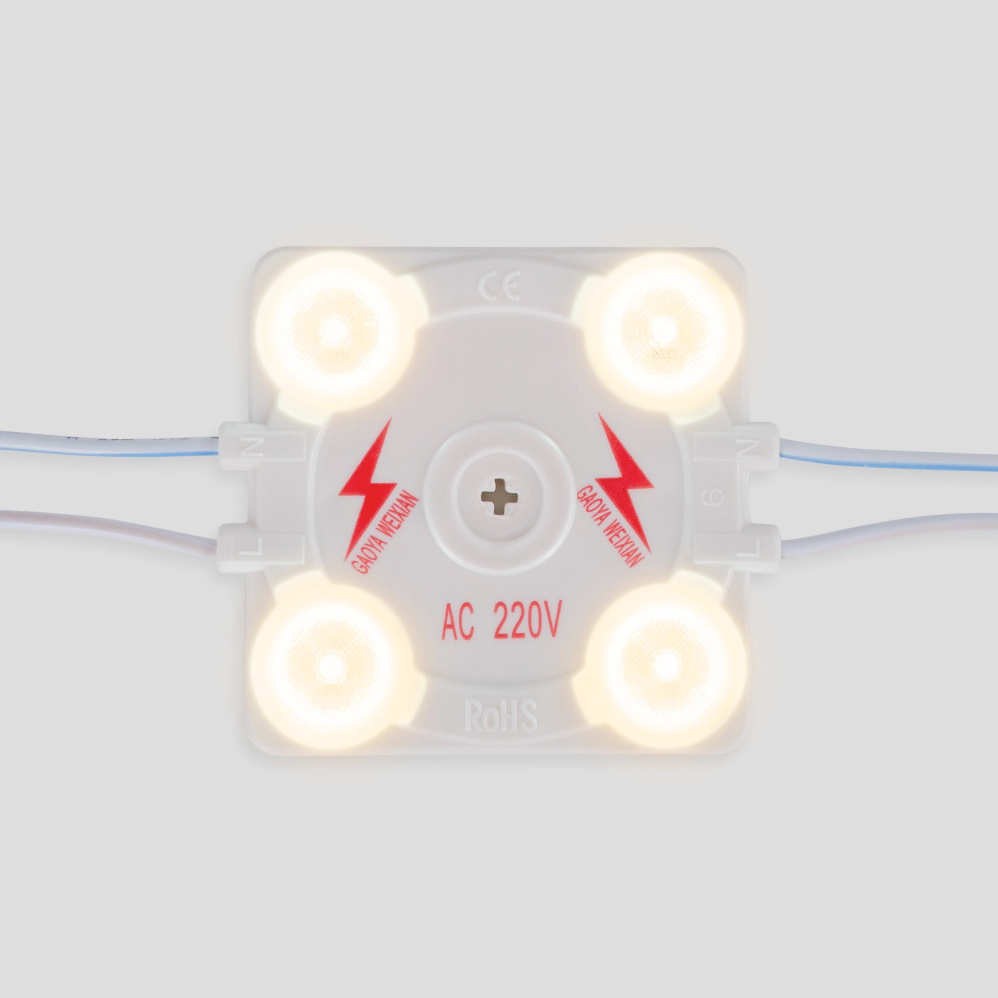 Módulo LED cuadrado para rótulos - 3.6W - 220V AC - IP65 - 165º