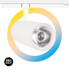 Proyector LED para carril trifásico 36W - CCT - TRIAC regulable - CRI90 - 3300 lm