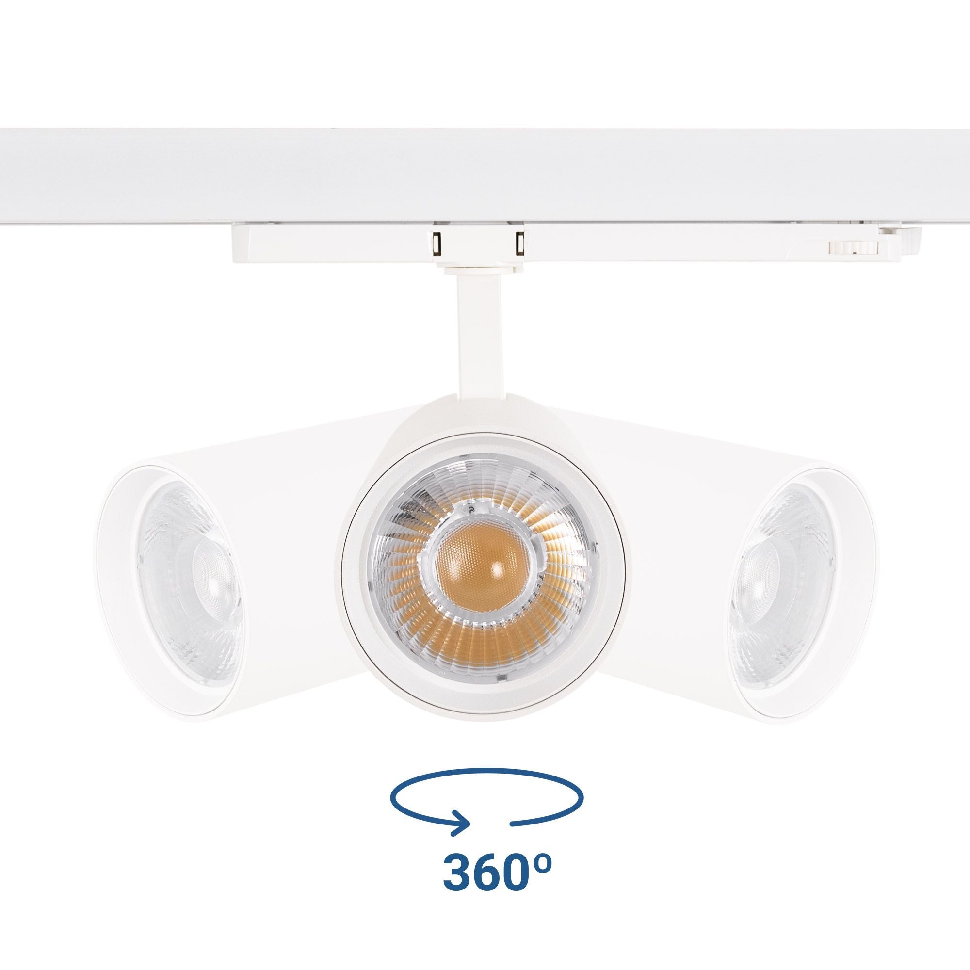 Proyector LED para carril trifásico 36W - CCT - TRIAC regulable - CRI90 - 3300 lm