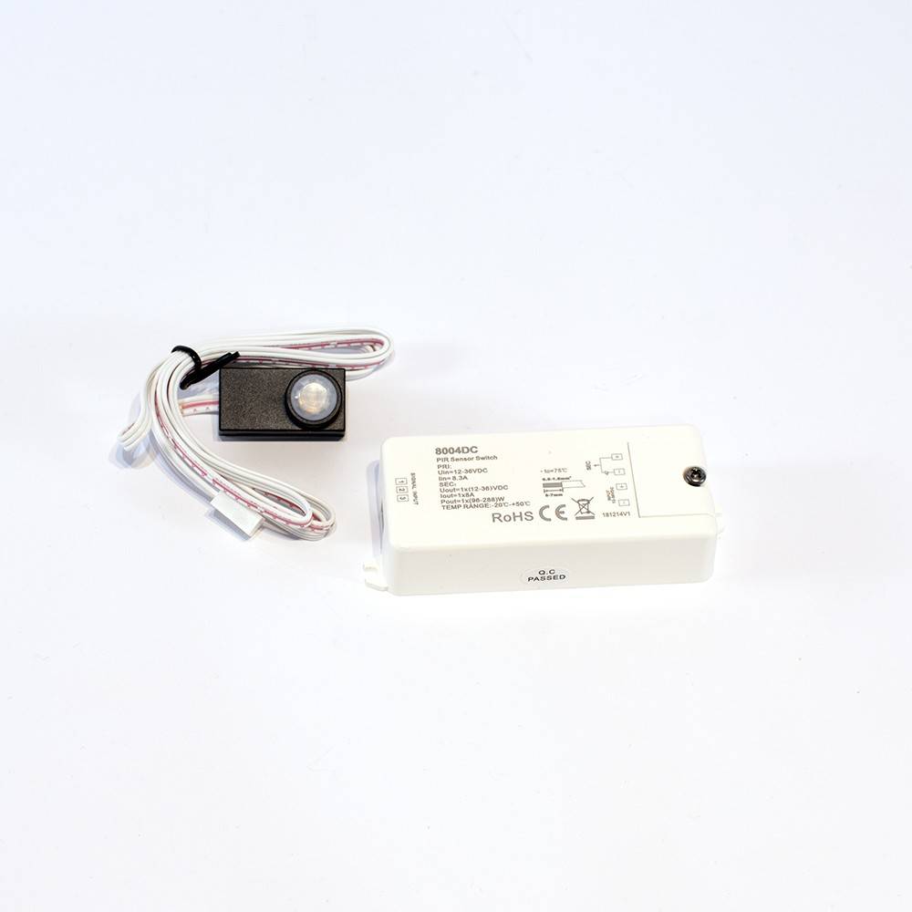 Sensor de movimiento PIR 12-36V-DC 8A 60º IP20