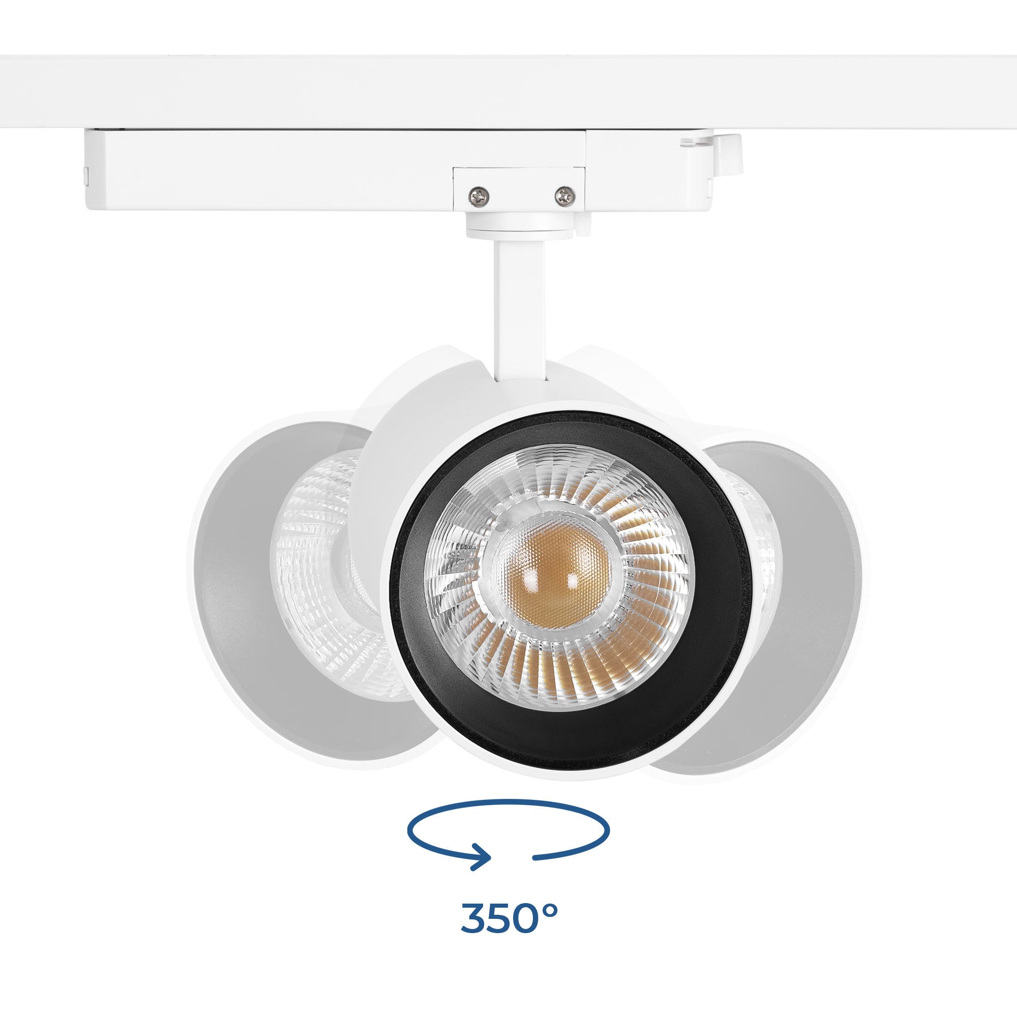 Proyector LED arquitectónico para carril monofásico CCT - 40W - CRI 90