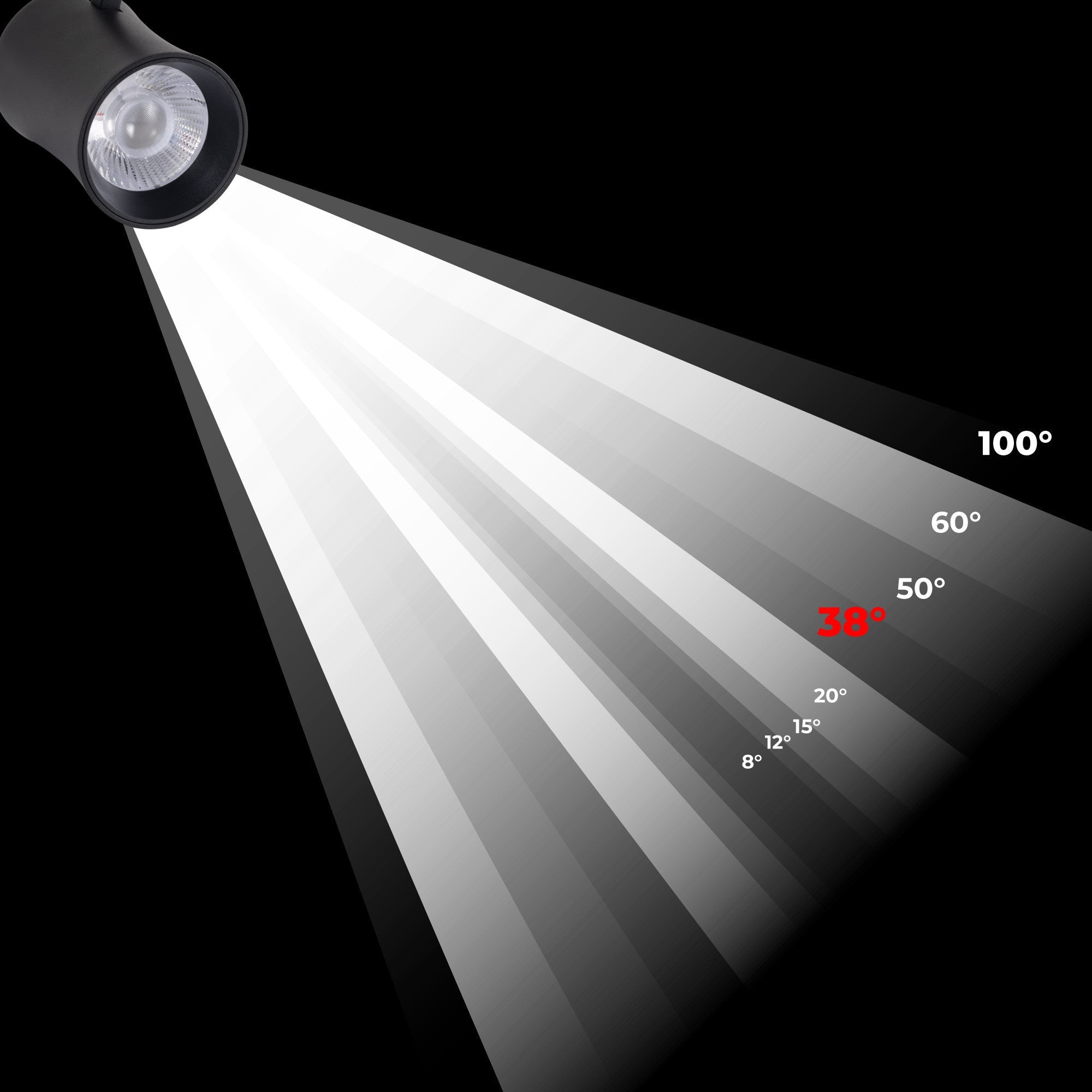 Proyector LED arquitectónico para carril monofásico CCT - 40W - CRI 90