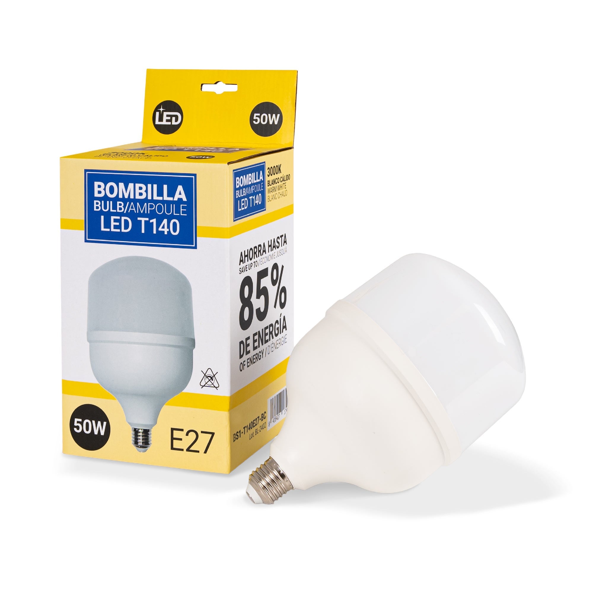 Bombilla LED de alta potencia E27 T140 - 50W