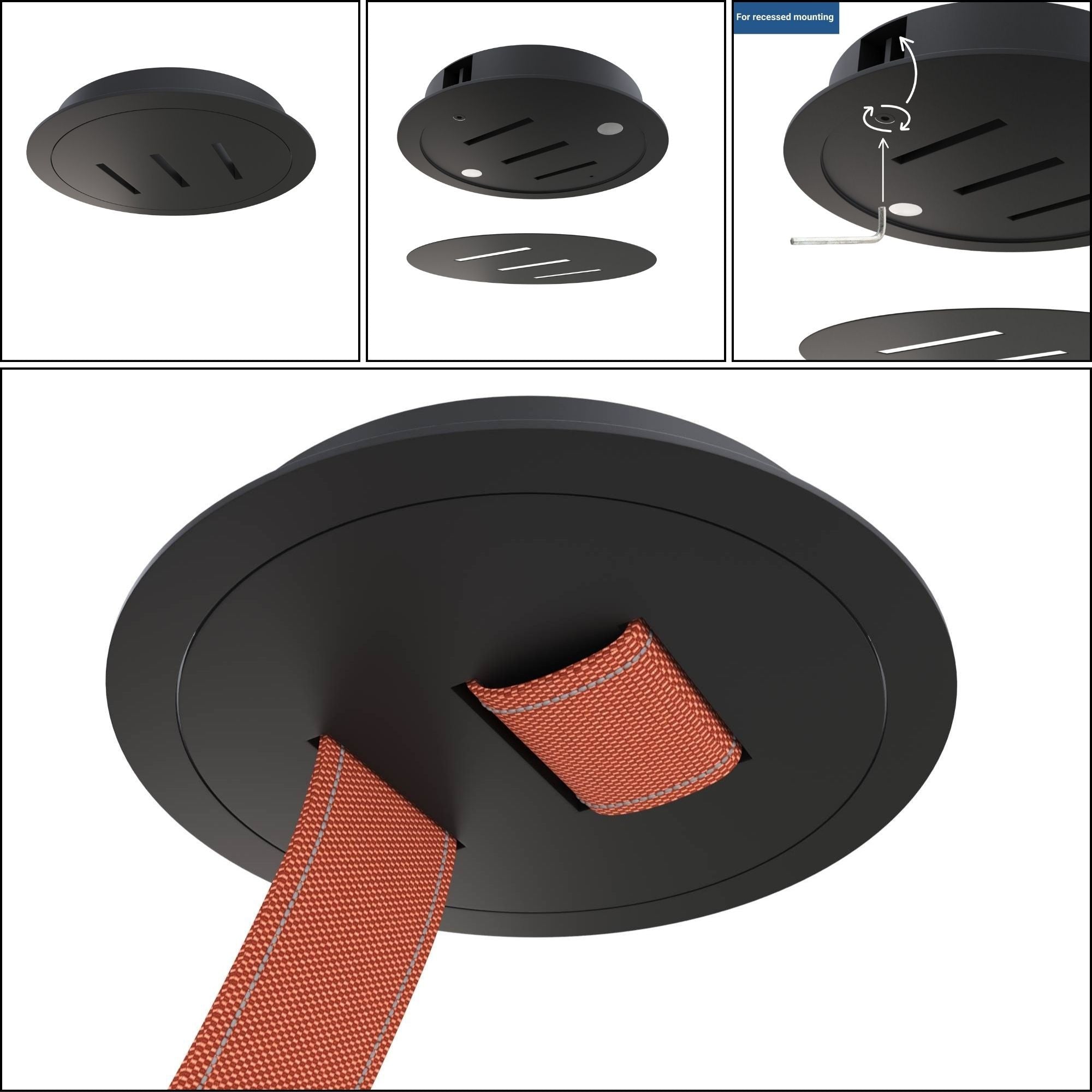 Lámpara configurable "Axia 1" - KIT lámpara bola 12W + cinta textil eléctrica + accesorios