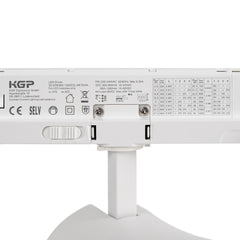 Proyector LED arquitectónico para carril trifásico CCT - 40W - CRI 90 - Driver KGP