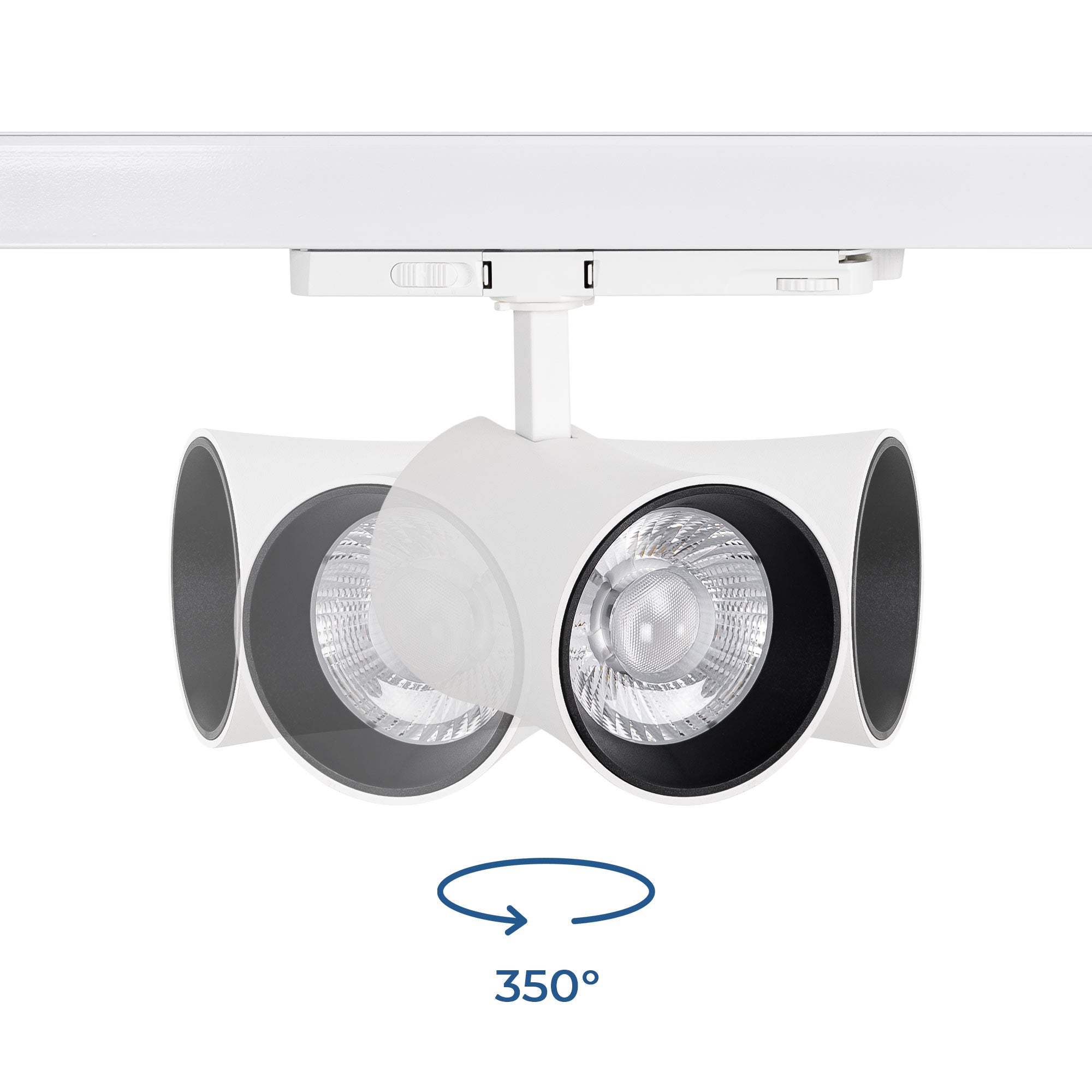 Proyector LED arquitectónico para carril trifásico CCT - 40W - CRI 90 - Driver KGP