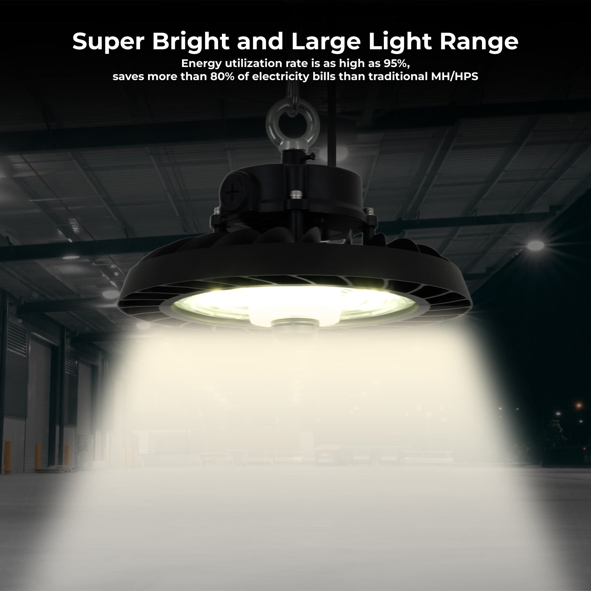 Campana LED UFO industrial 150W - CCT - 170lm/W - Driver LIFUD - IP65 - 10 años garantía