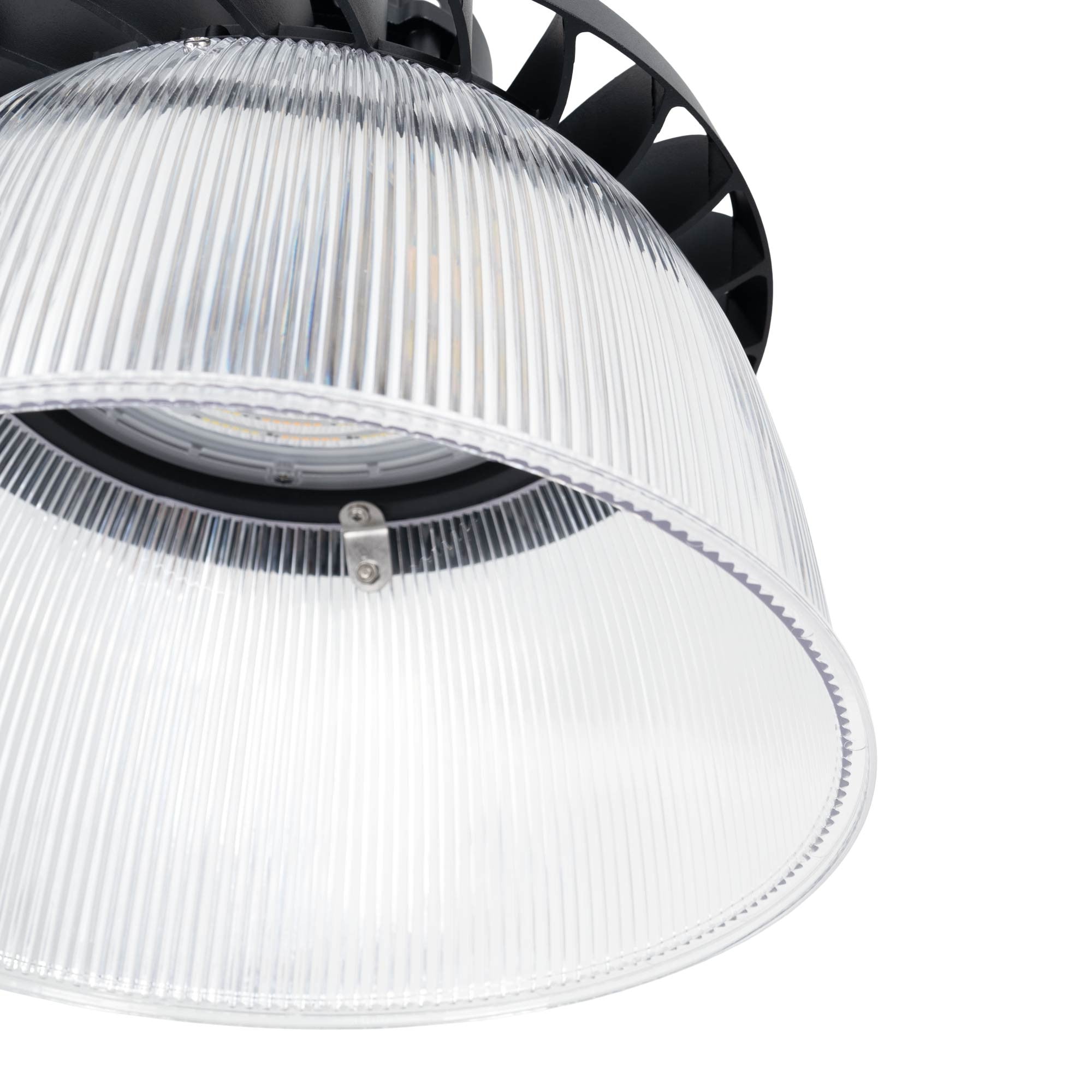 Difusor lumínico de policarbonato para campana LED industrial  B8155-150W - B8150-150 - Ángulo 90°