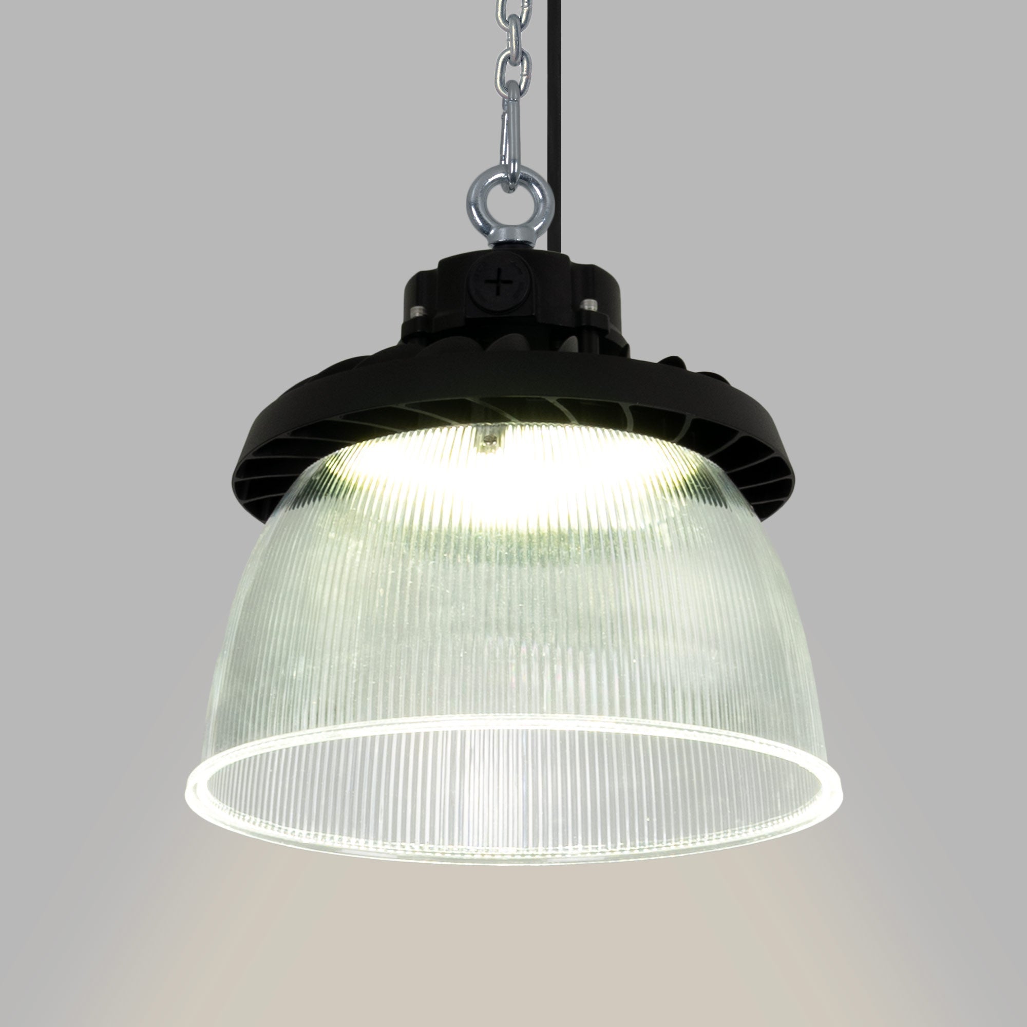 Difusor lumínico de policarbonato para campana LED industrial  B8155-150W - B8150-150 - Ángulo 90°