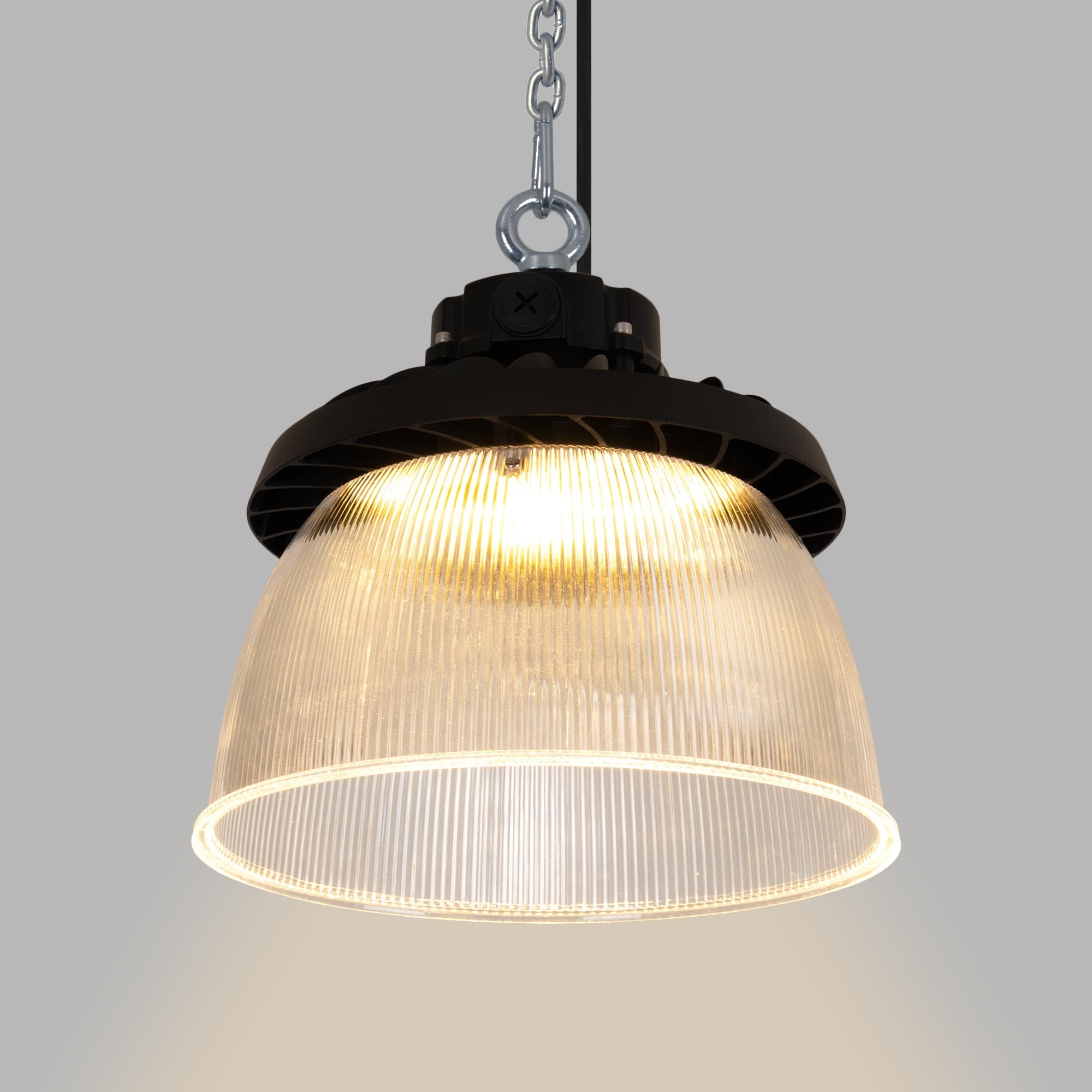Difusor lumínico de policarbonato para campana LED industrial  B8155-150W - B8150-150 - Ángulo 90°