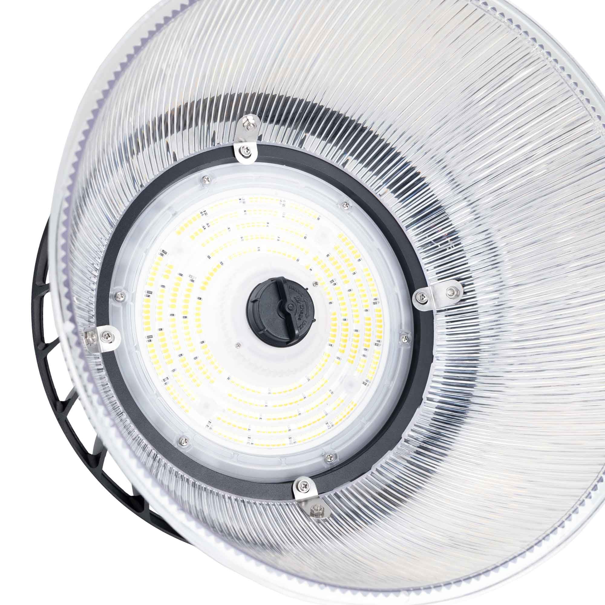 Difusor lumínico de policarbonato para campana LED industrial  B8155-150W - B8150-150 - Ángulo 90°