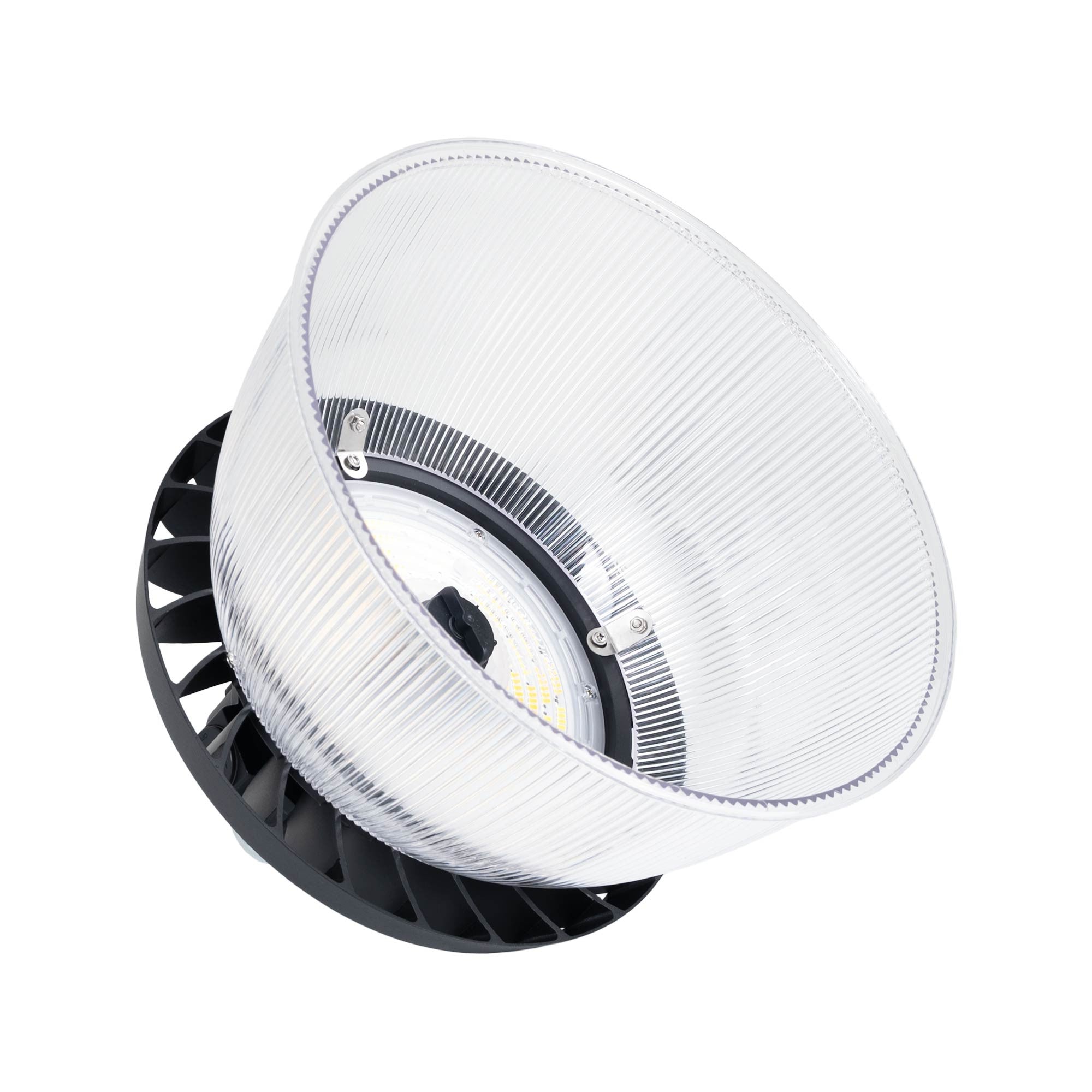 Difusor lumínico de policarbonato para campana LED industrial  B8155-150W - B8150-150 - Ángulo 90°