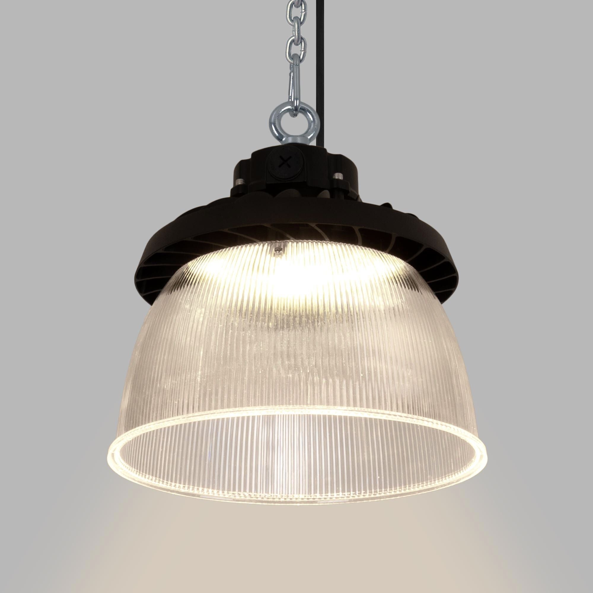 Difusor lumínico de policarbonato para campana LED industrial  B8155-150W - B8150-150 - Ángulo 90°