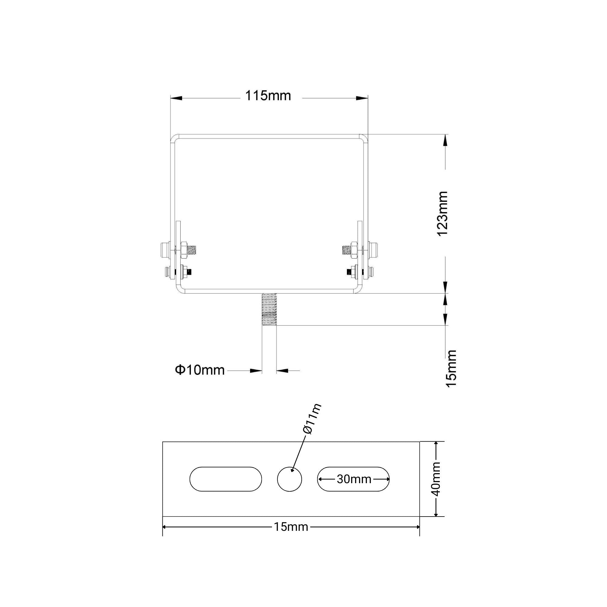 Bracket de superficie orientable para campanas LED B8150 y B8155