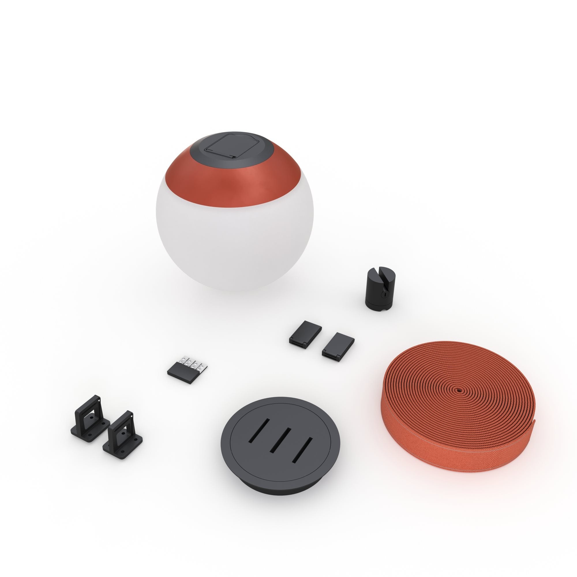 Lámpara configurable "Axia 1" - KIT lámpara bola 12W + cinta textil eléctrica + accesorios