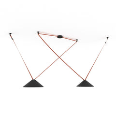 Lámpara cono configurable "Axia 2" - KIT 2 lámparas plato 12W + cinta textil eléctrica + accesorios