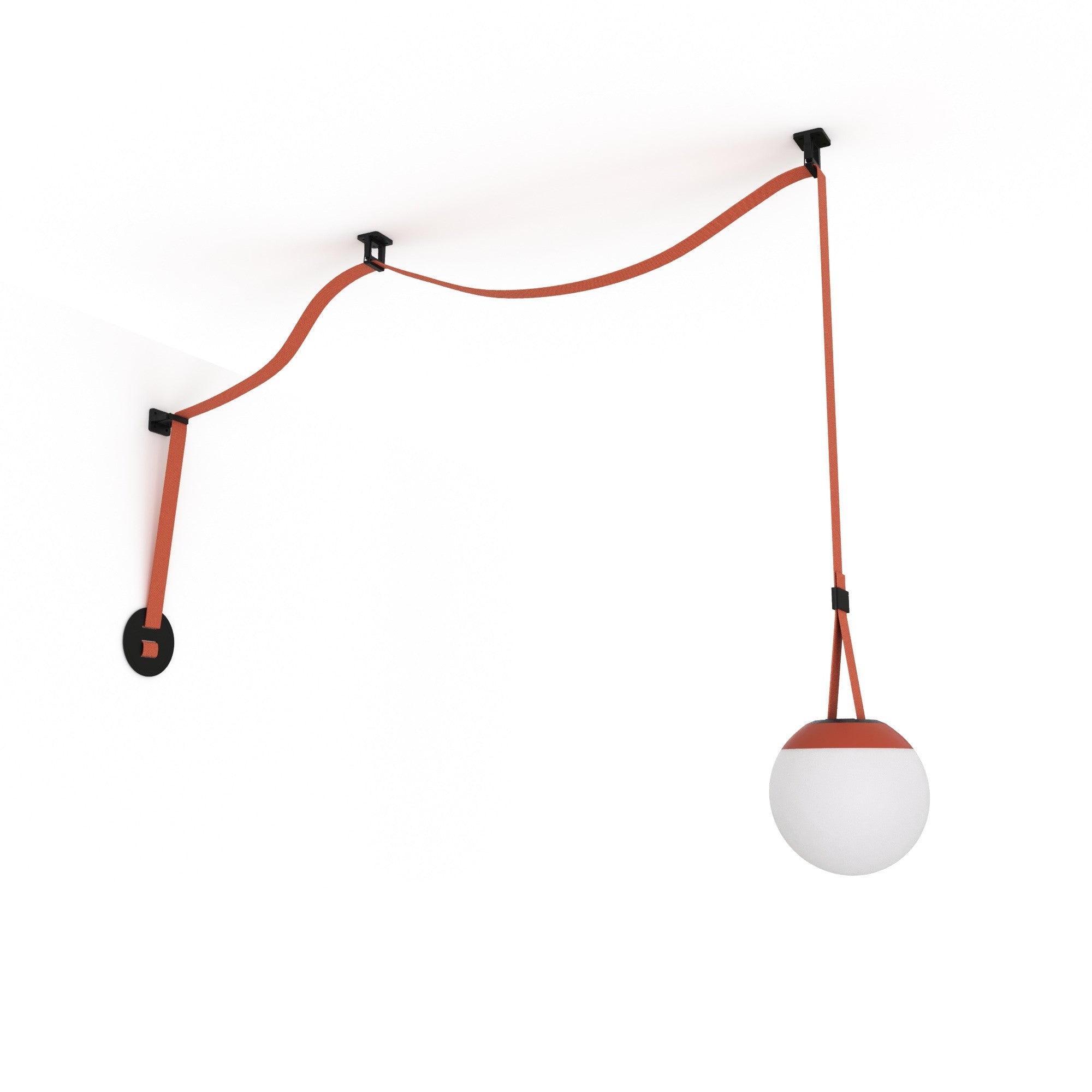 Lámpara configurable "Axia 1" - KIT lámpara bola 12W + cinta textil eléctrica + accesorios