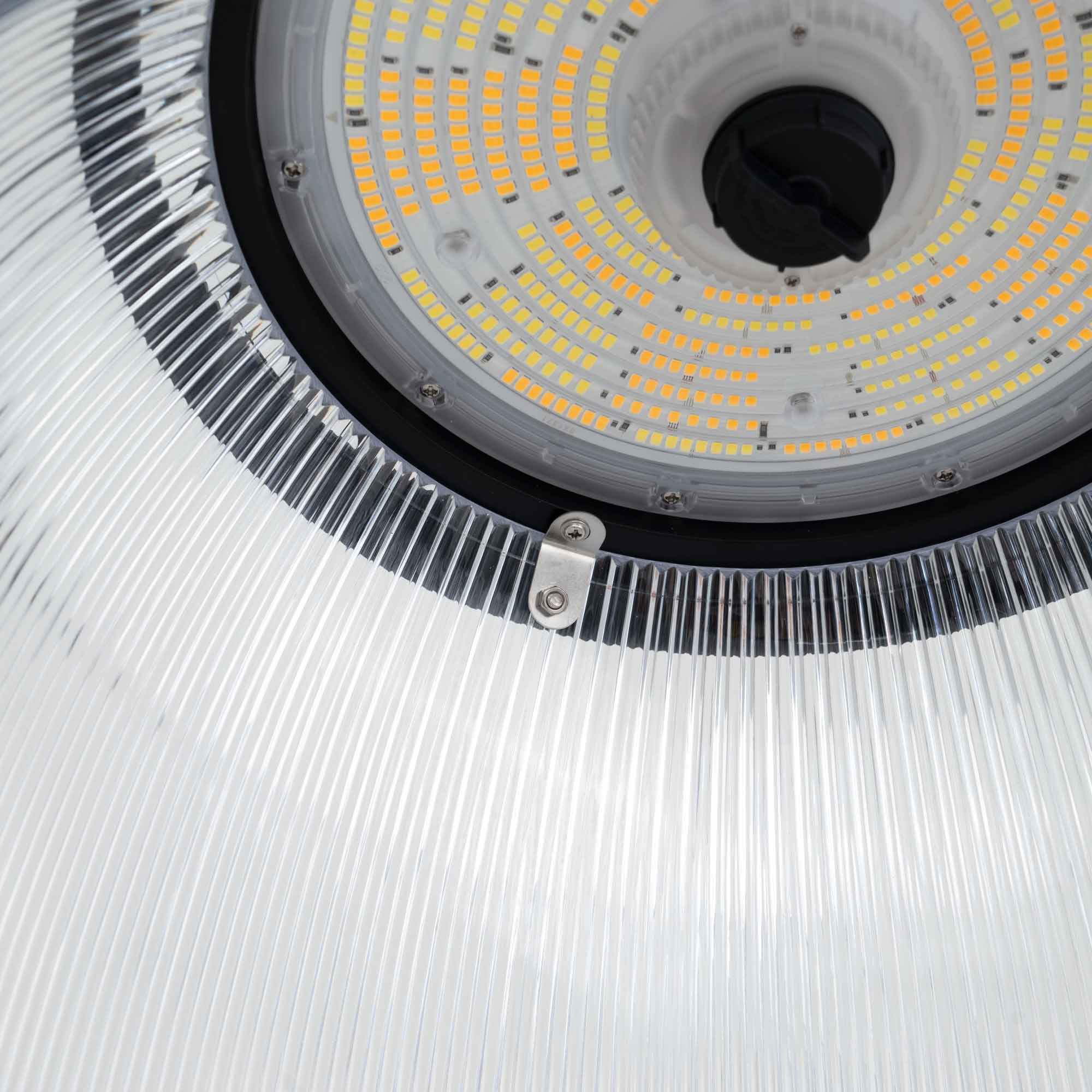 Difusor lumínico de policarbonato para campana LED industrial B8155-200W - B8150-200 - Ángulo 90°