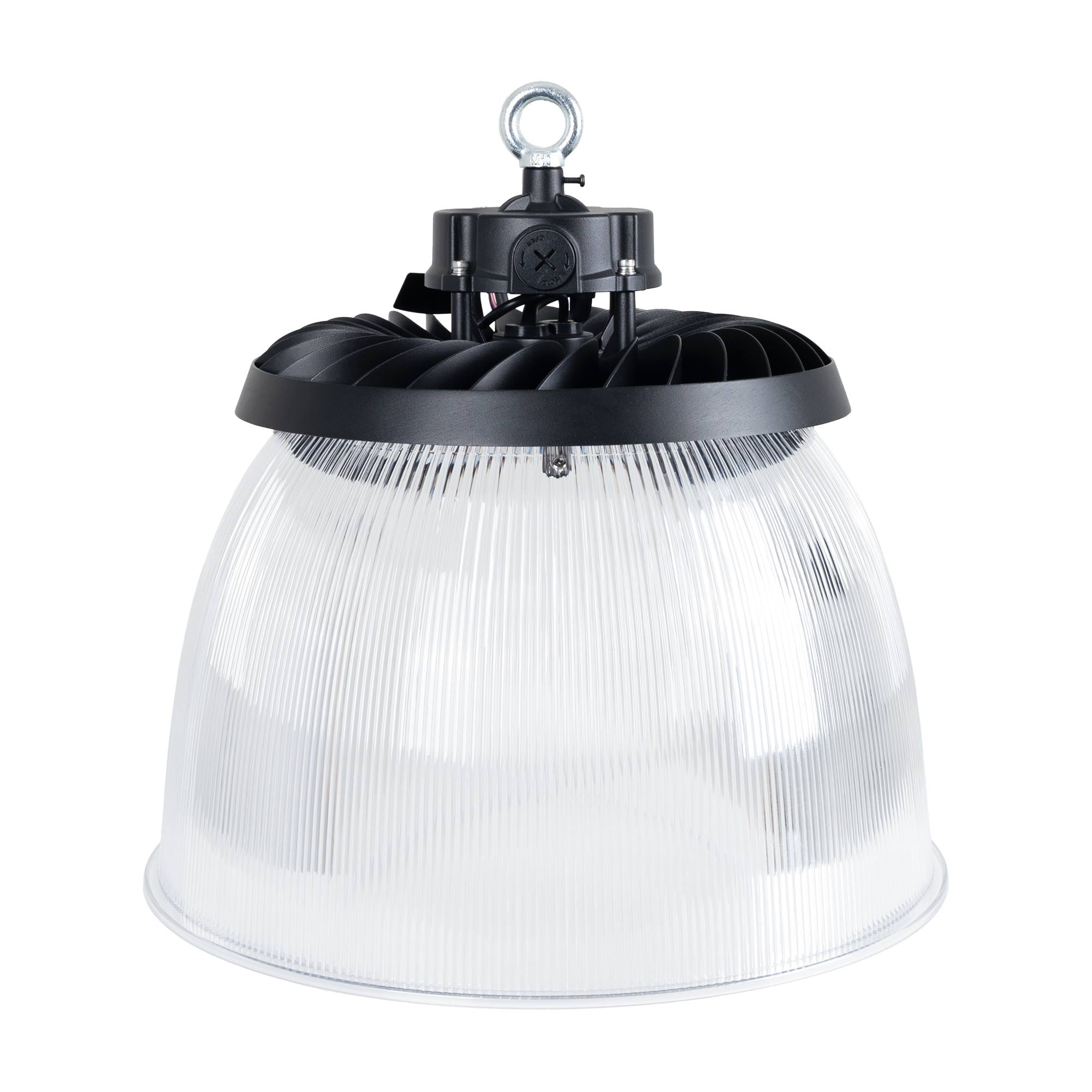 Difusor lumínico de policarbonato para campana LED industrial B8155-200W - B8150-200 - Ángulo 90°