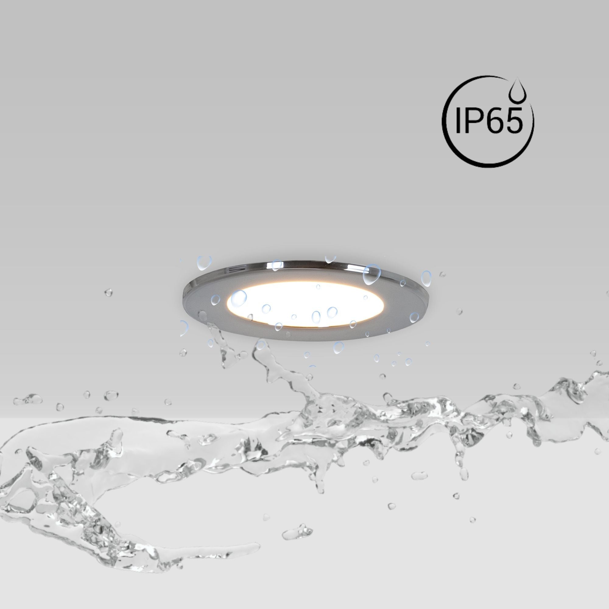 Kit Downlight LED exterior 5W - IP65 - Aro intercambiable - TRIAC regulable - Corte Ø68mm