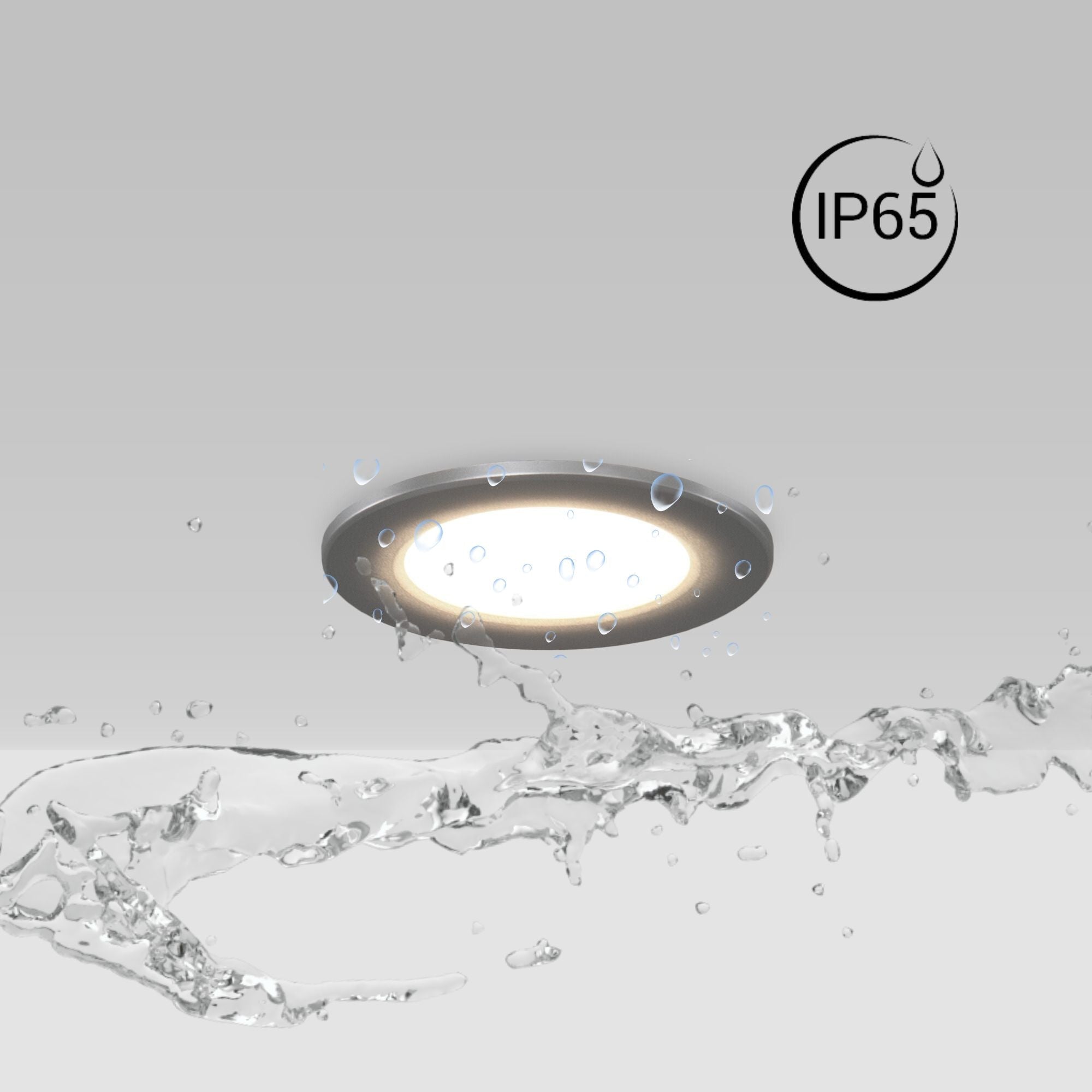 Kit Downlight LED exterior 5W - IP65 - Aro intercambiable - TRIAC regulable - Corte Ø68mm