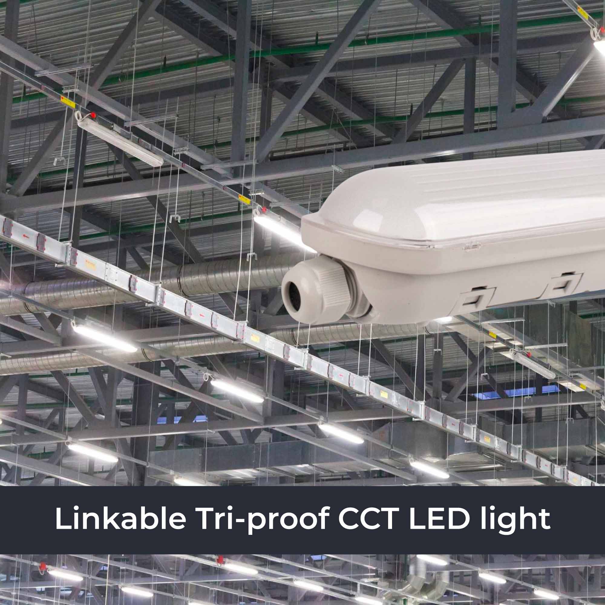 Pantalla estanca LED / Luz de emergencia - CCT - 120cm - Conectable - 40W - IP65