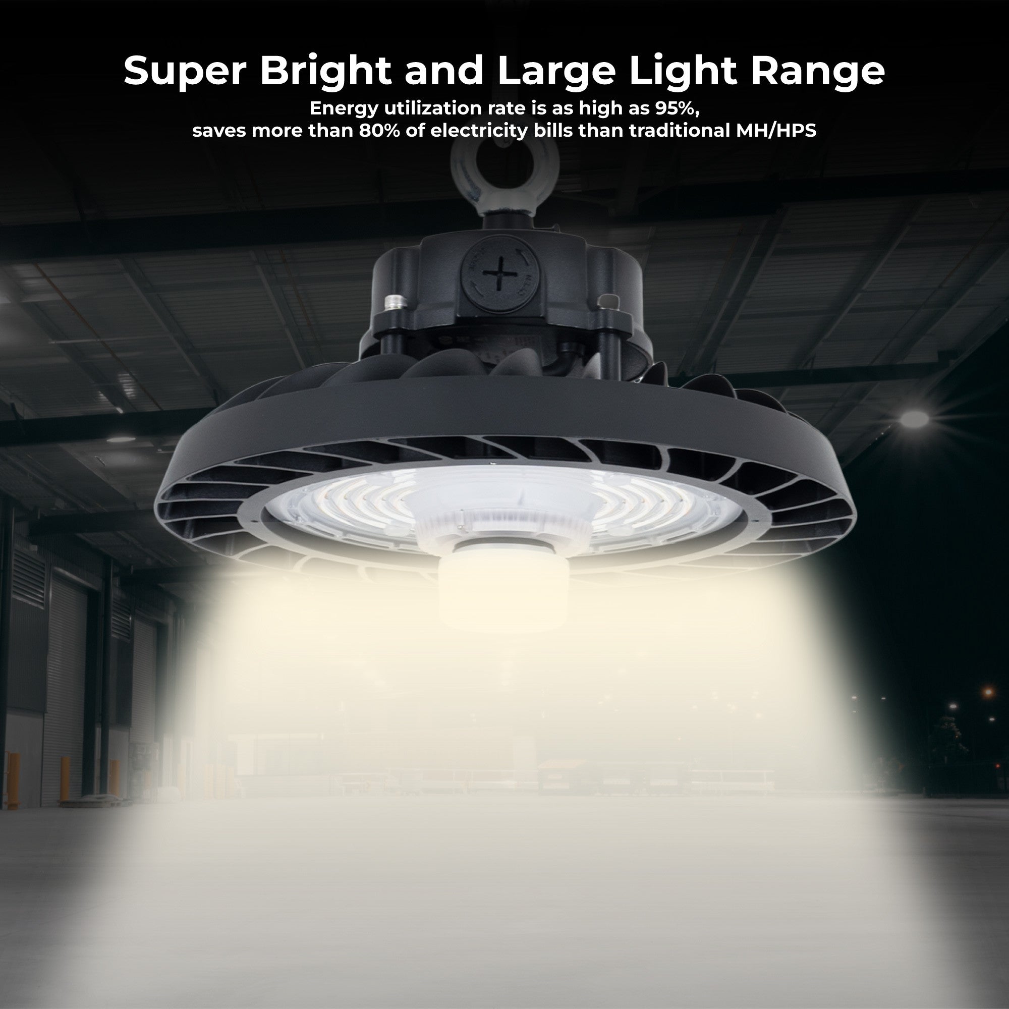 Campana LED UFO industrial 150W - CCT - Con sensor de movimiento - 170lm/W - Driver LIFUD - IP65 - 5 años garantía